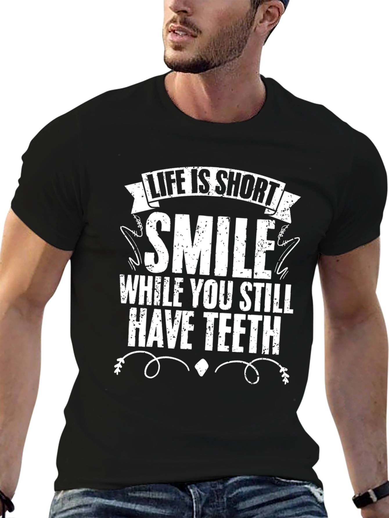 Life is Short Smile Graphic Tee