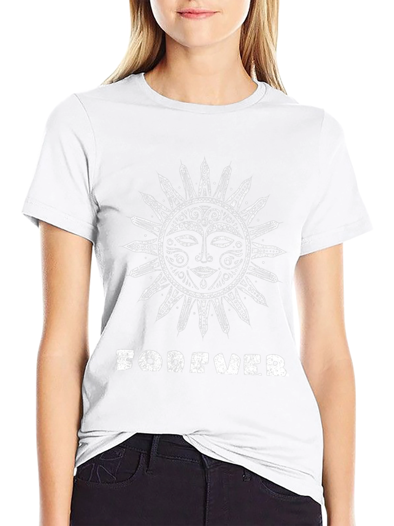Celestial Sun Forever Graphic Print Tee