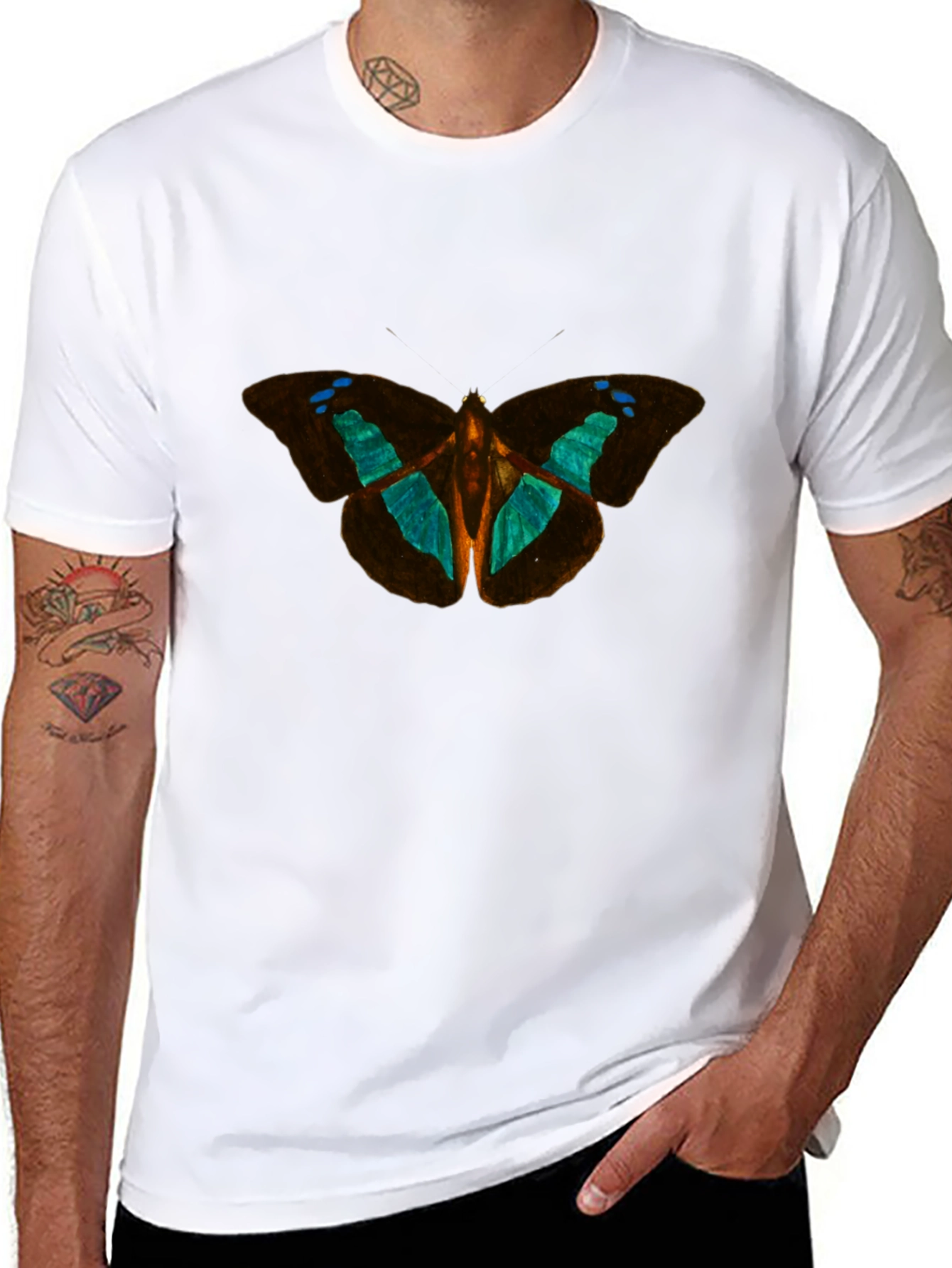 Butterfly Graphic Black T-Shirt