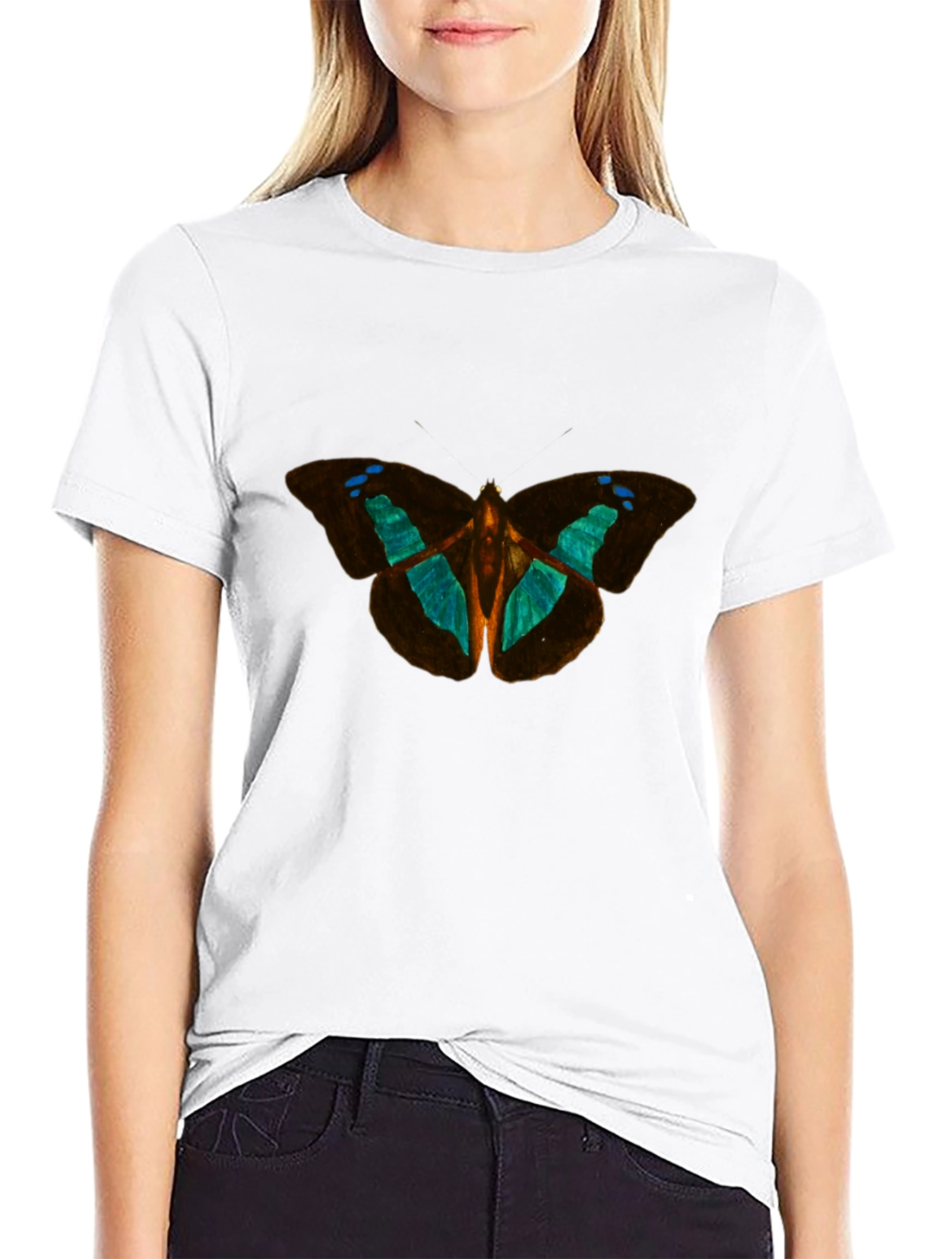Butterfly Graphic Black T-Shirt