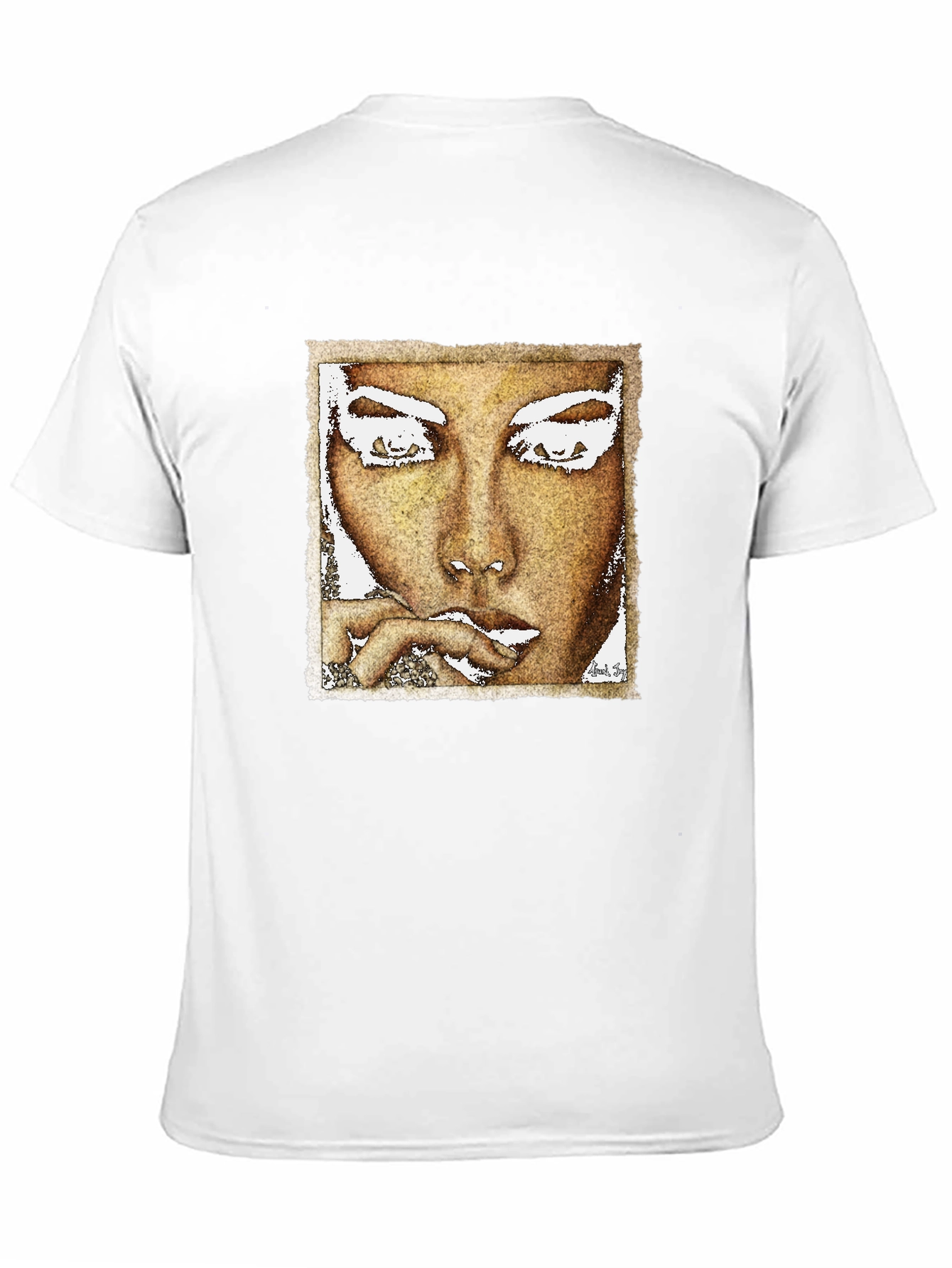 Abstract Face Graphic Black T-Shirt