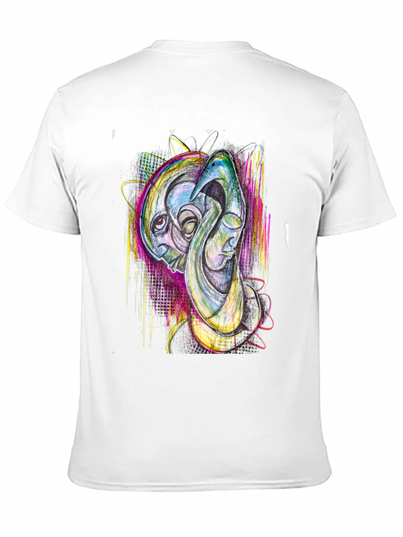 Abstract Art Print Black T-Shirt