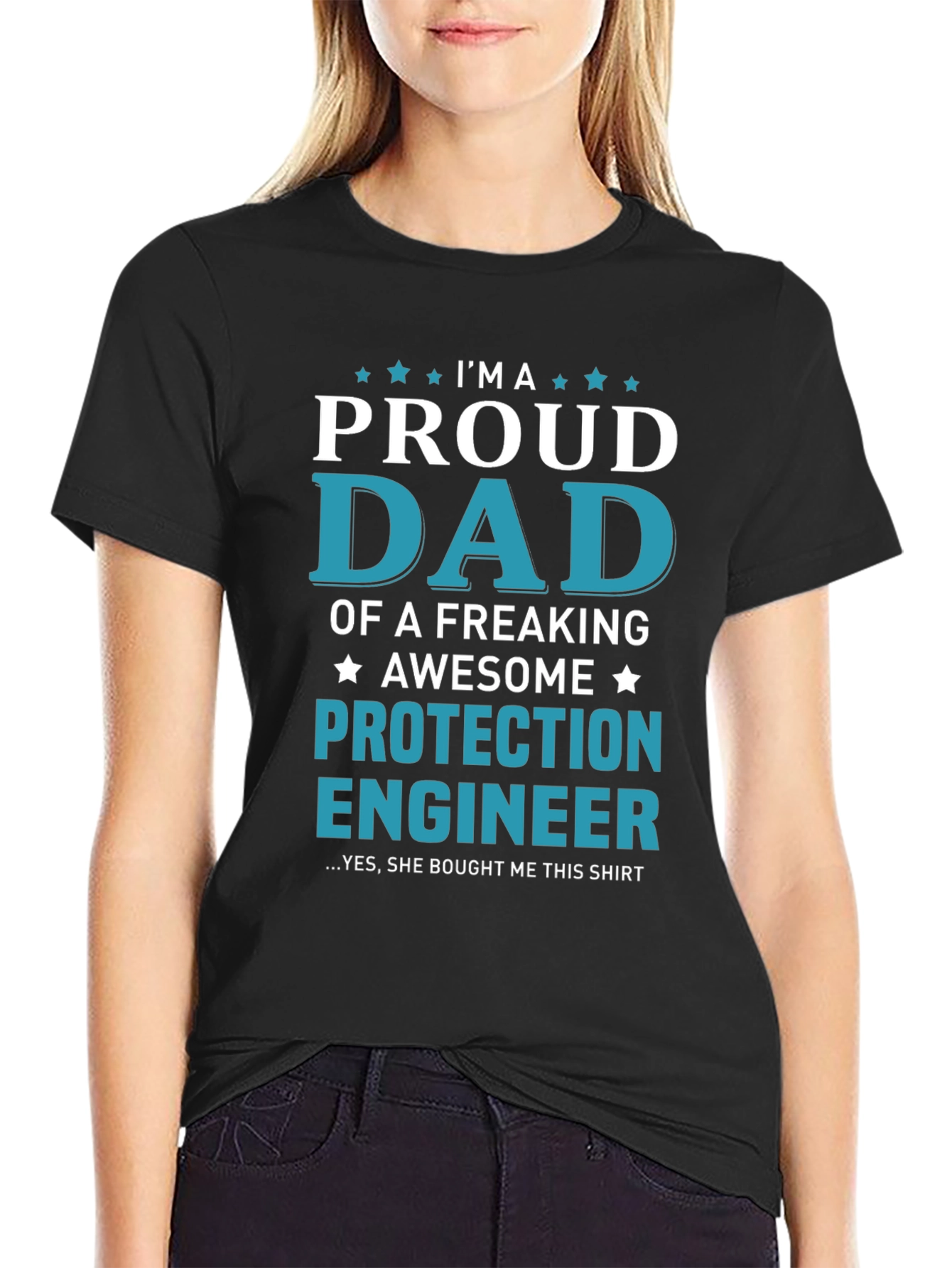 Proud Dad Protection Engineer Graphic T-Shirt