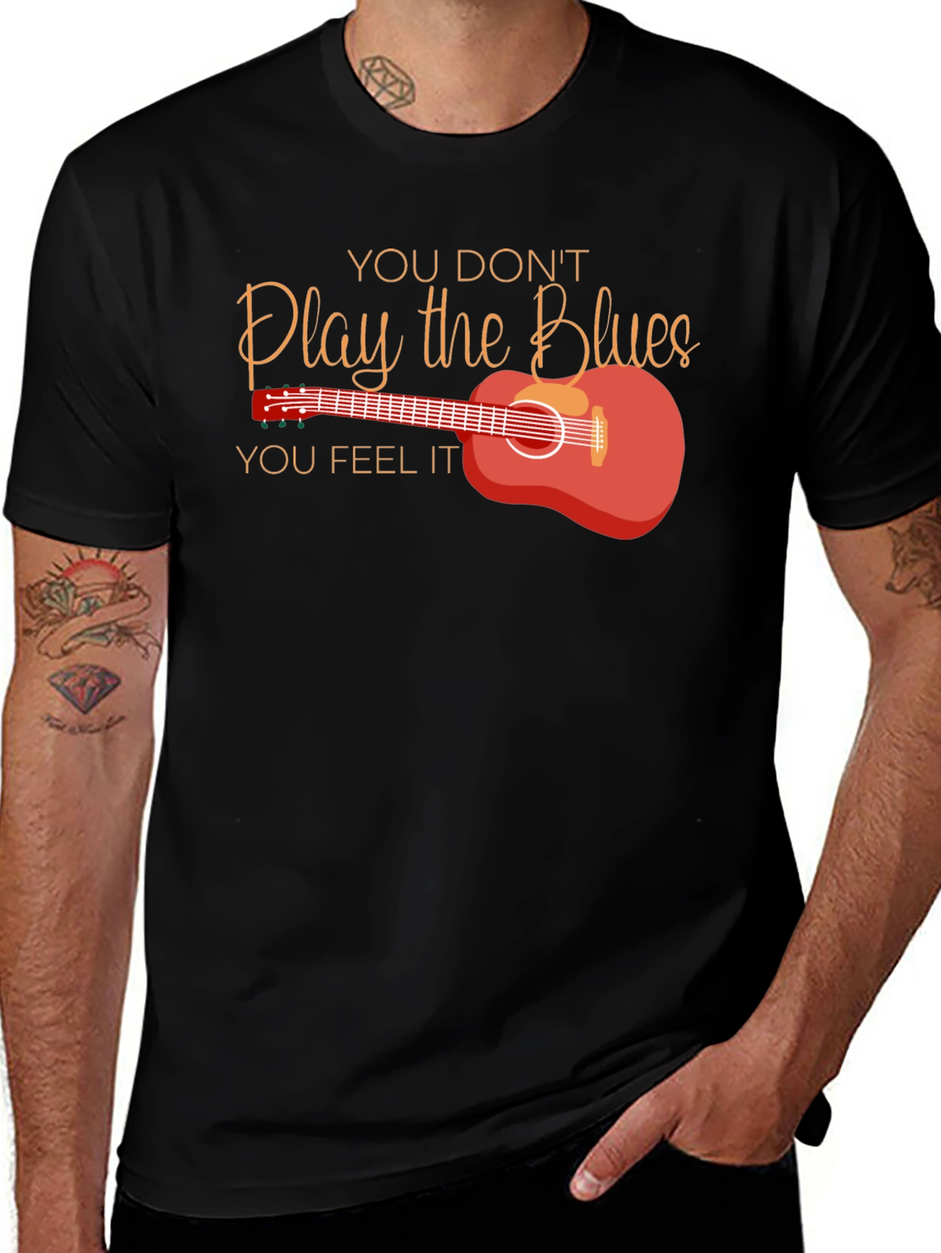 Blues Music Guitar T-Shirt