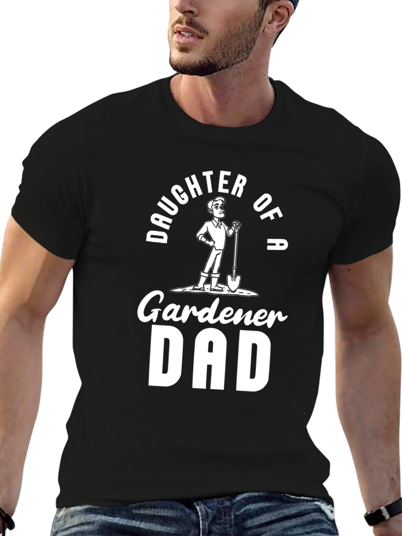 Daughter of a Gardener Dad T-Shirt - Black