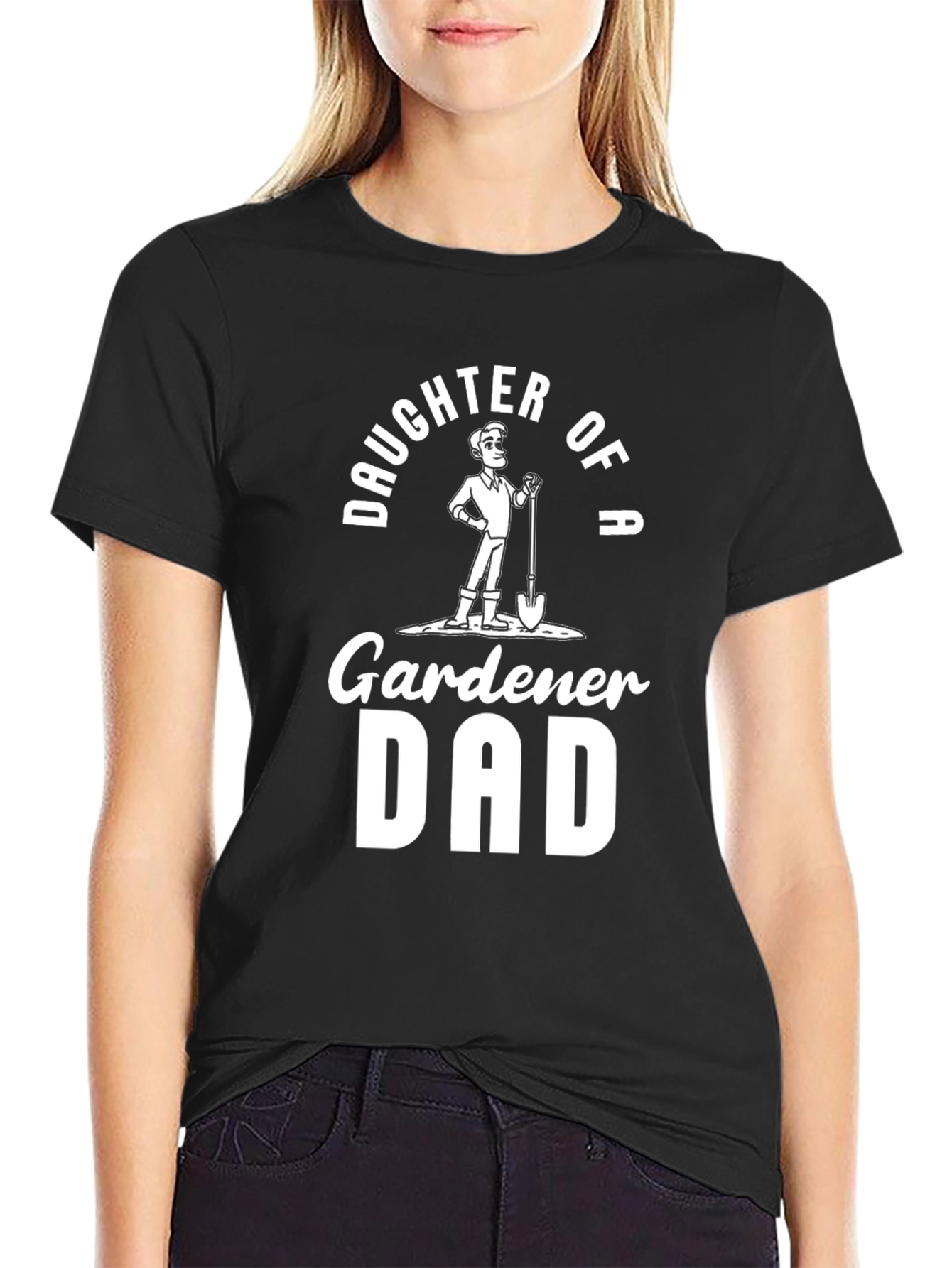 Daughter of a Gardener Dad T-Shirt - Black
