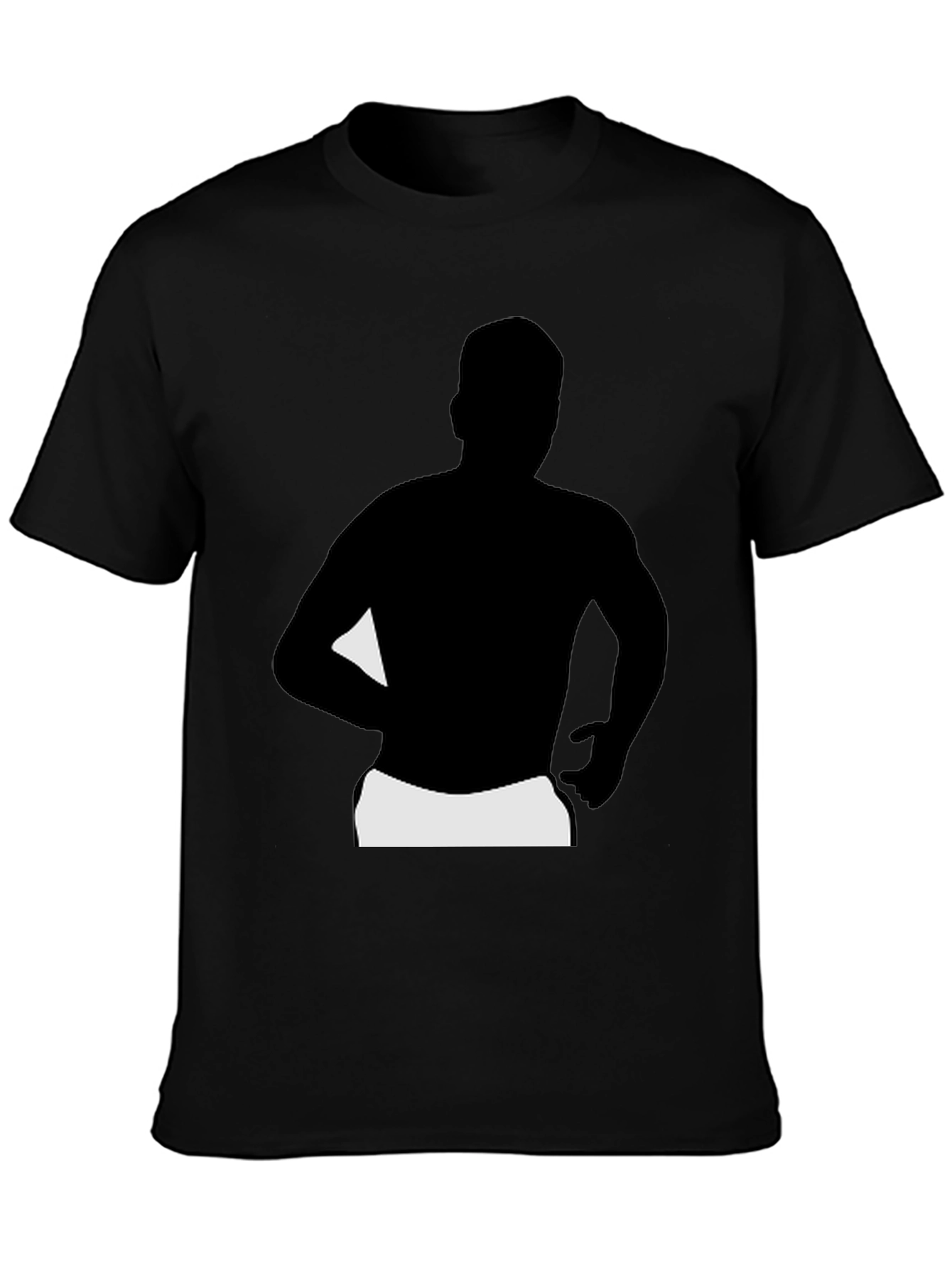 Black T-Shirt with Silhouette Graphic