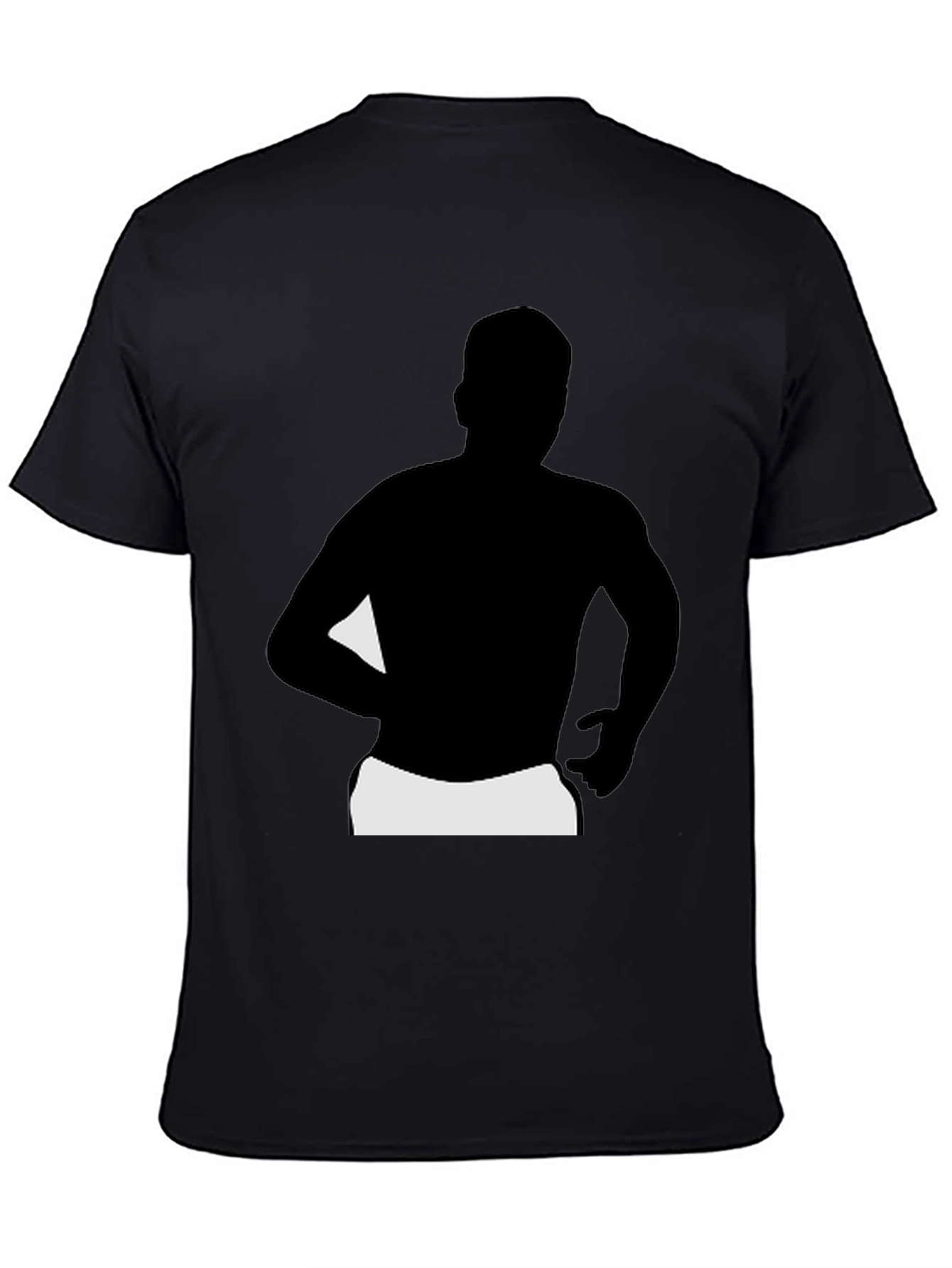 Black T-Shirt with Silhouette Graphic