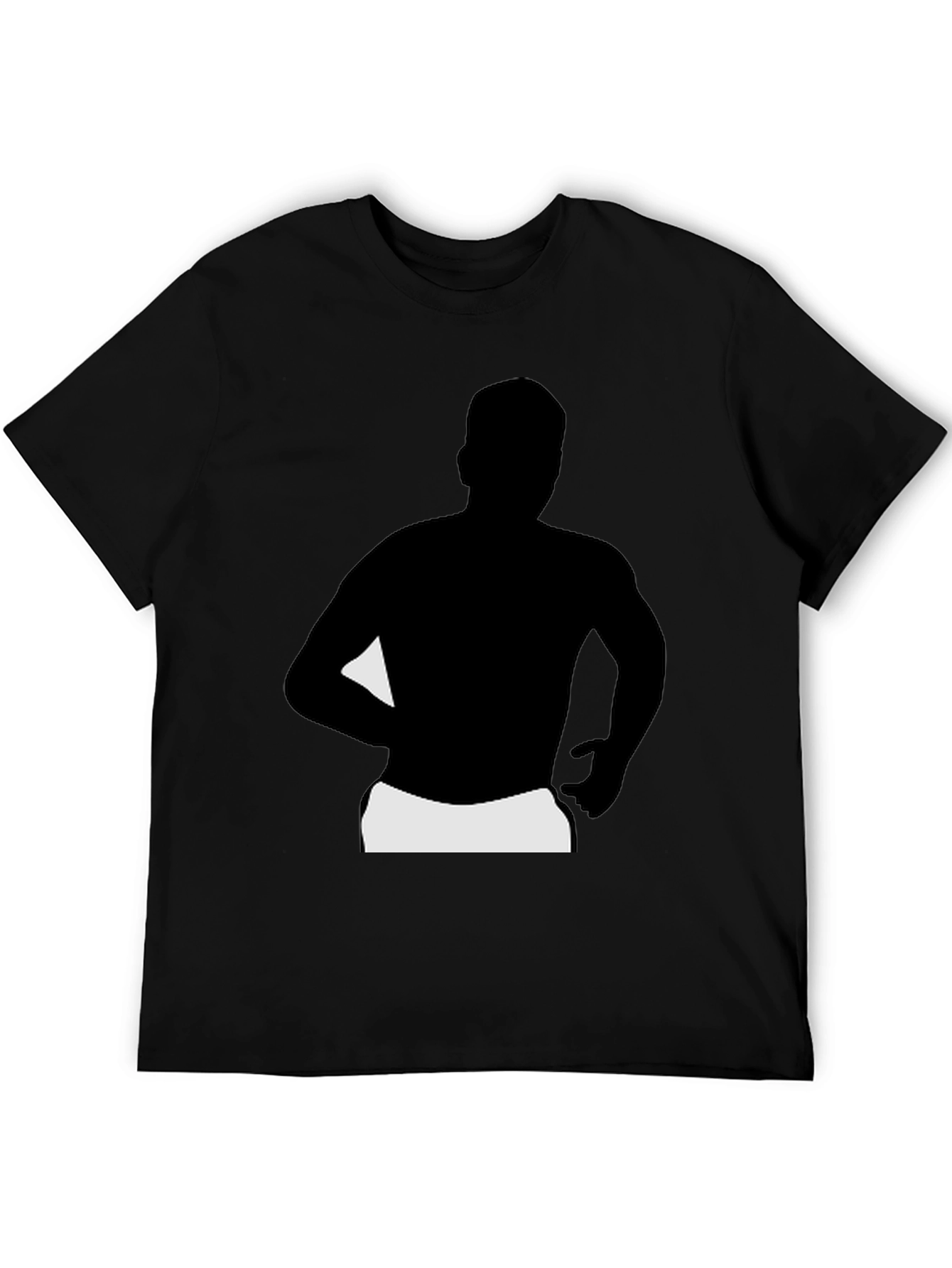 Black T-Shirt with Silhouette Graphic