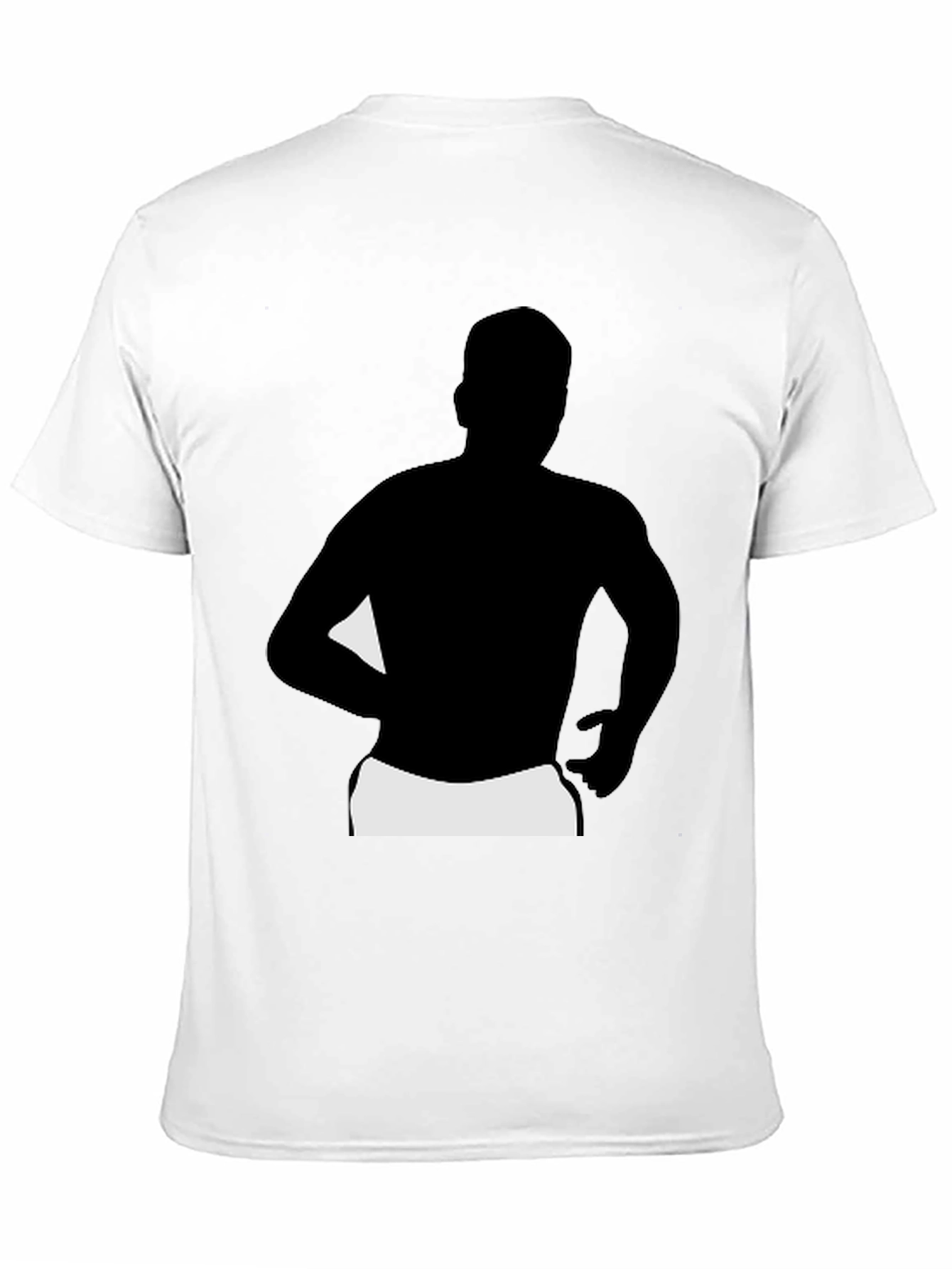 Black T-Shirt with Silhouette Graphic