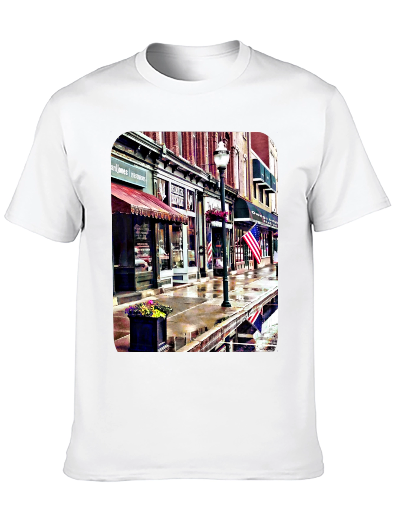 Downtown Street View Graphic T-Shirt