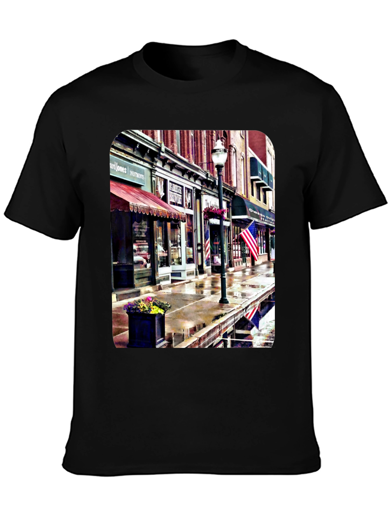 Downtown Street View Graphic T-Shirt