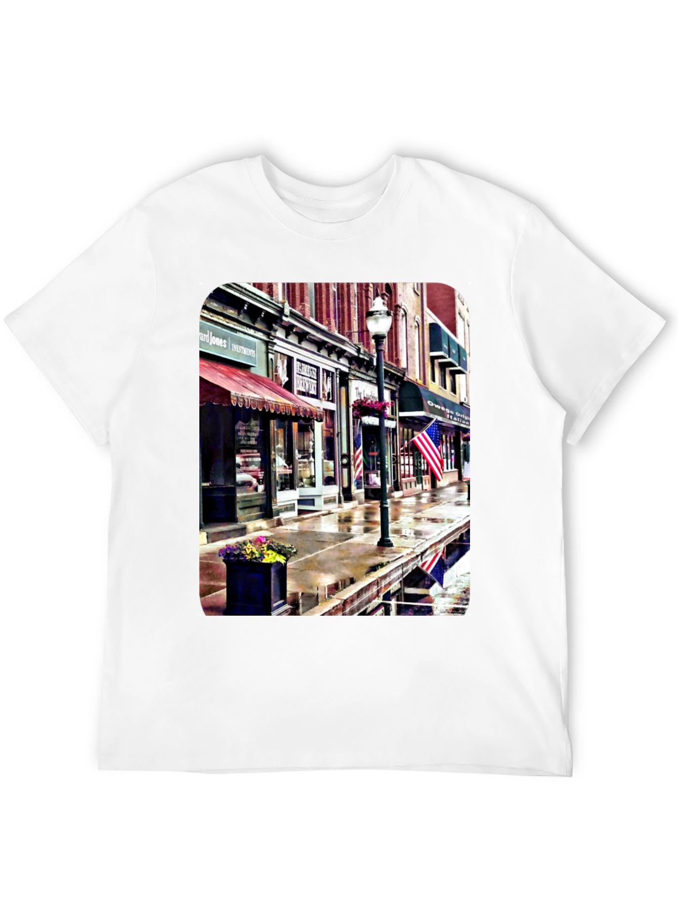 Downtown Street View Graphic T-Shirt