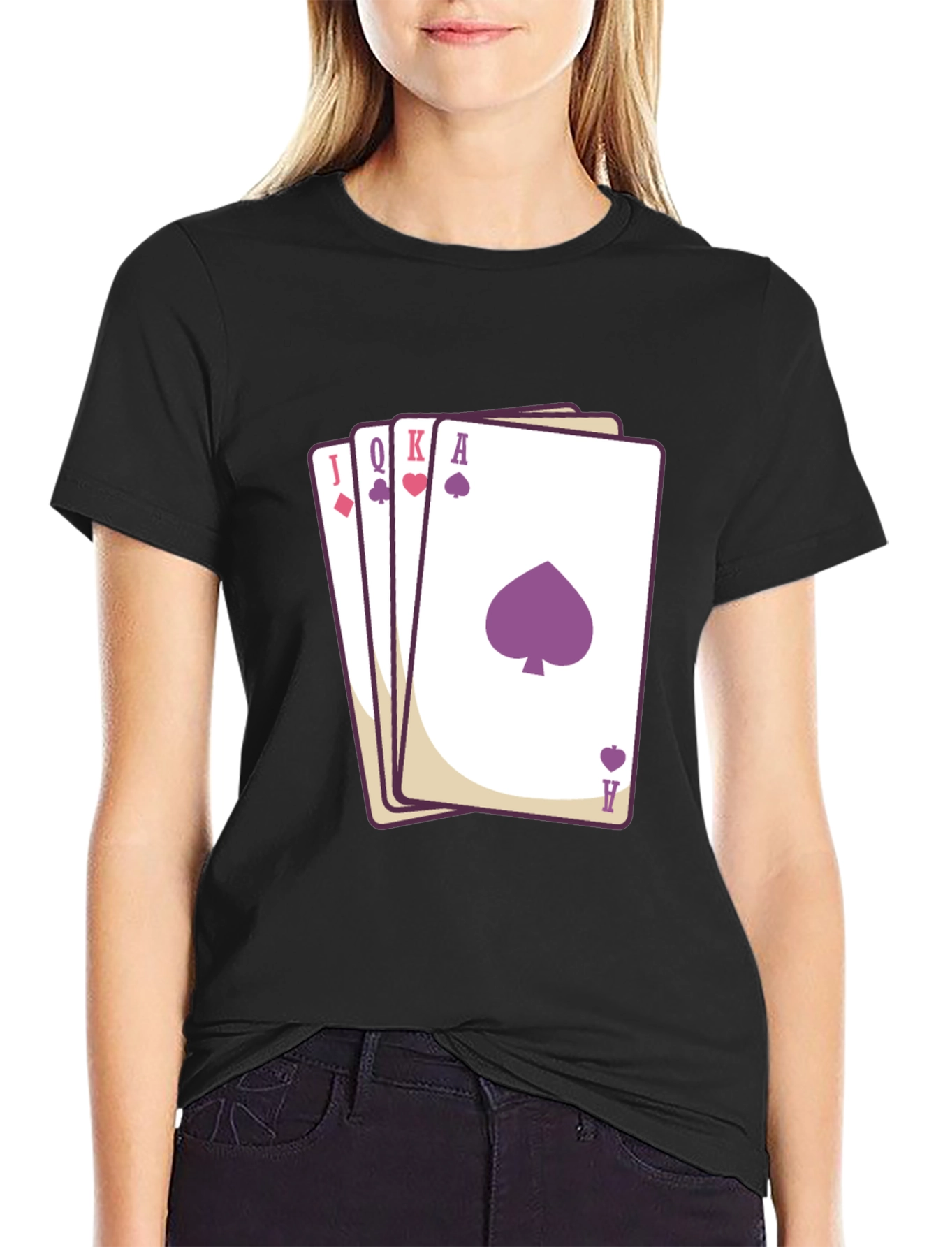 Poker Hand T-Shirt - Spade Heart Diamond