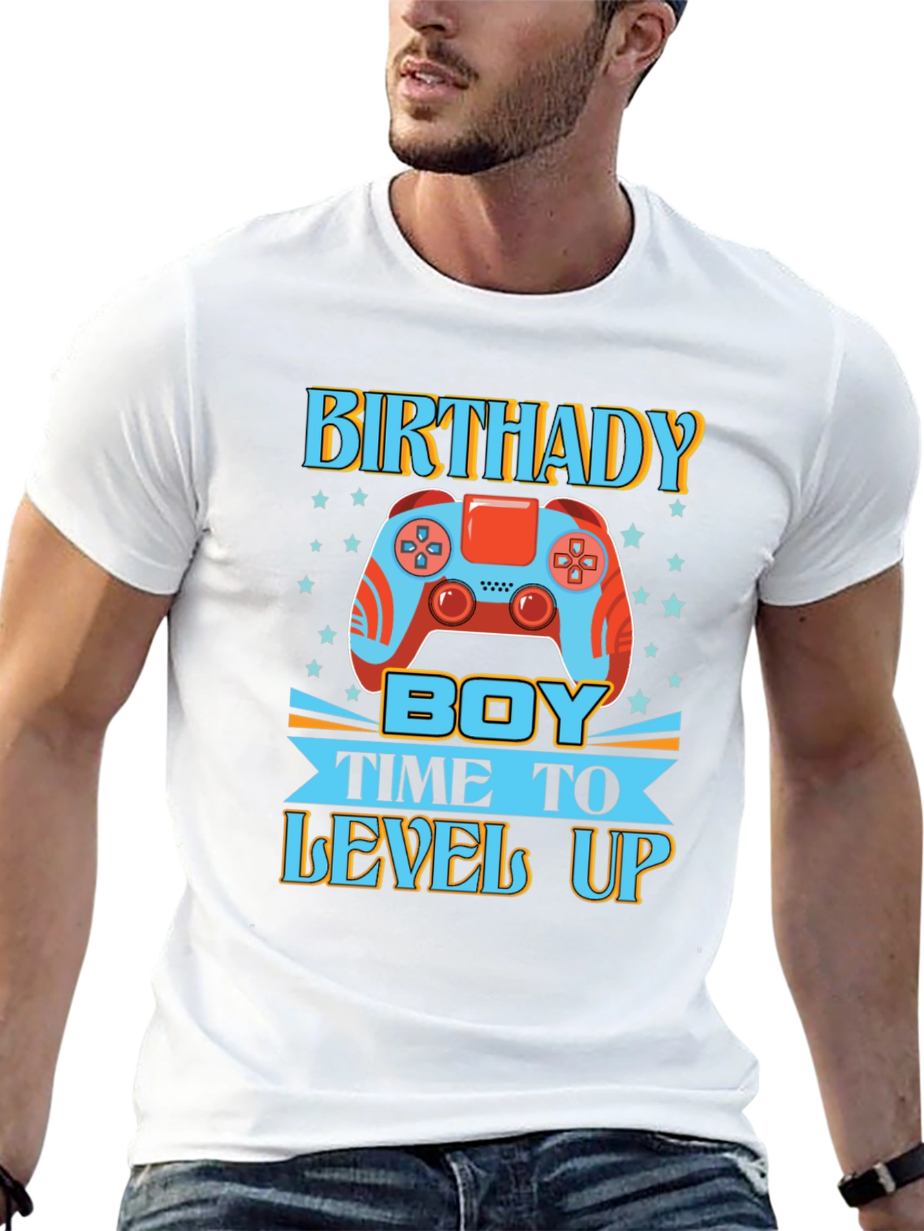 Birthday Boy Gamer T-Shirt - Level Up!