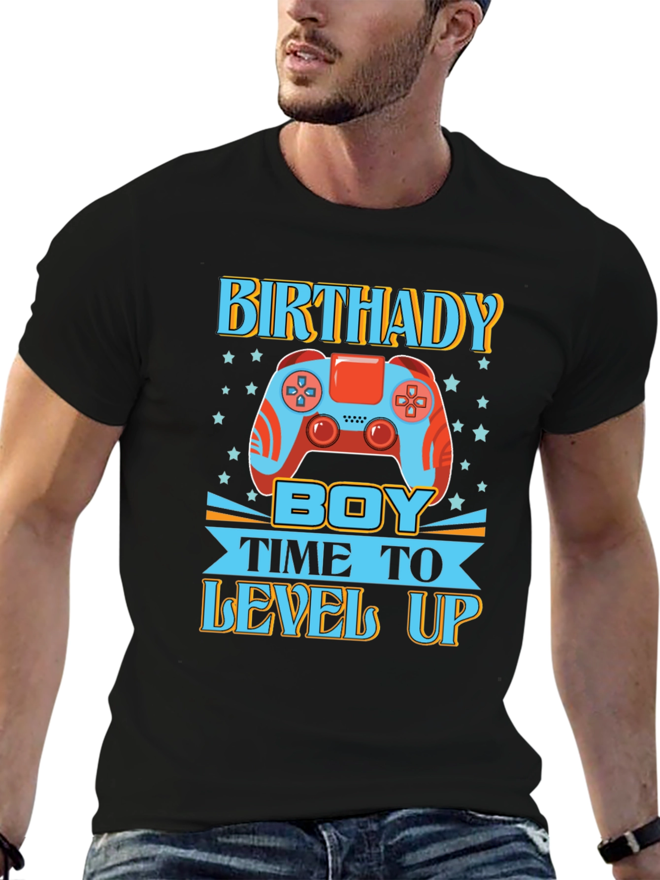 Birthday Boy Gamer T-Shirt - Level Up!