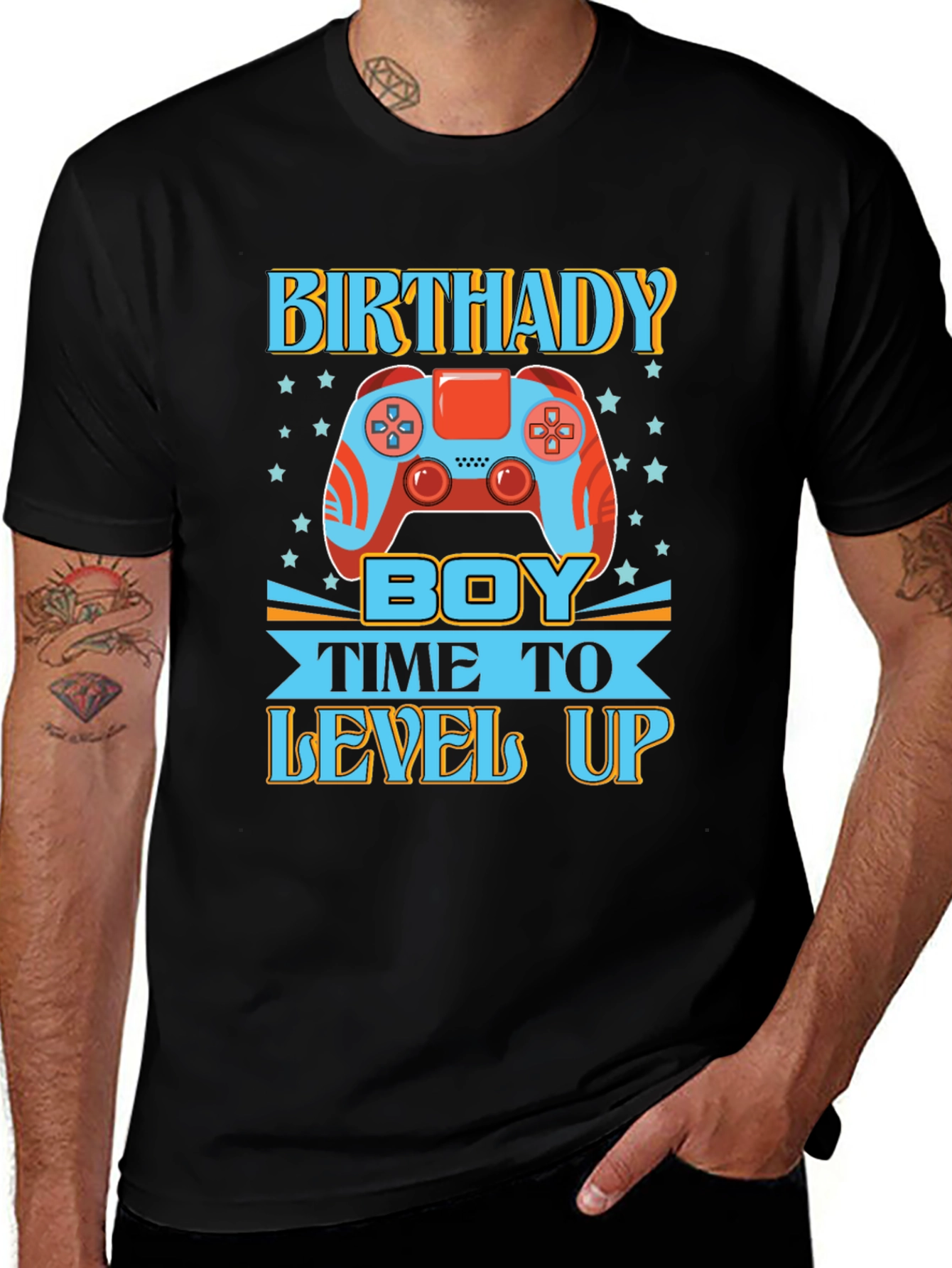 Birthday Boy Gamer T-Shirt - Level Up!