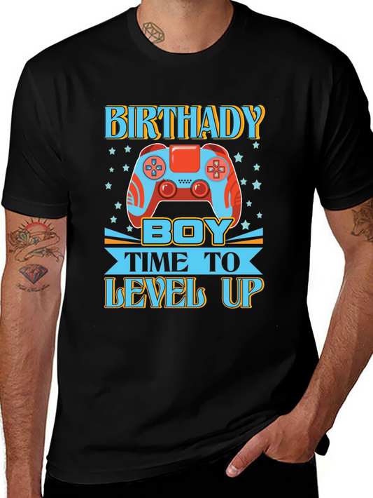 Birthday Boy Gamer T-Shirt - Level Up!