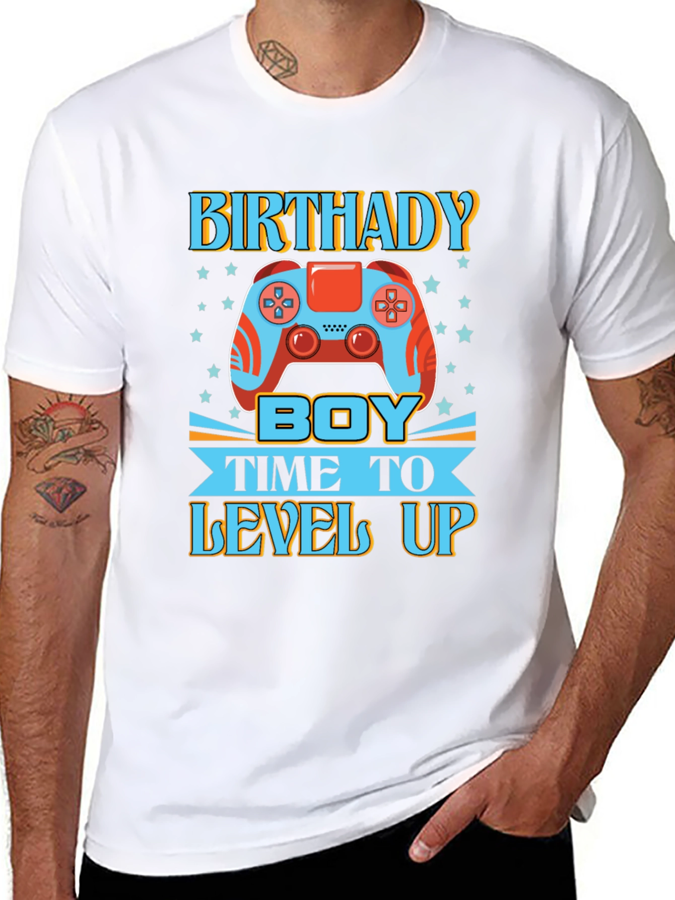 Birthday Boy Gamer T-Shirt - Level Up!