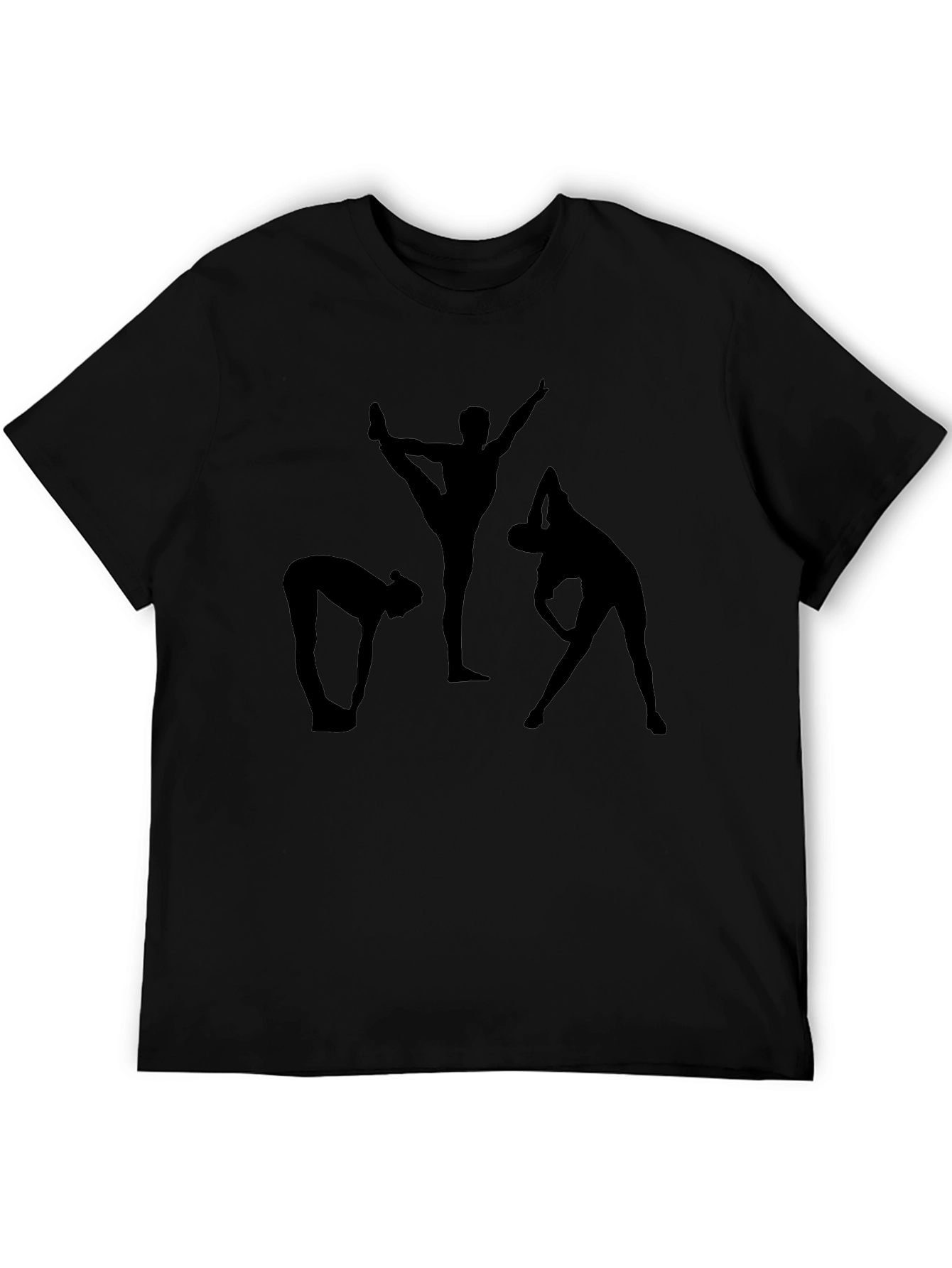 Yoga Silhouette Graphic Black T-Shirt