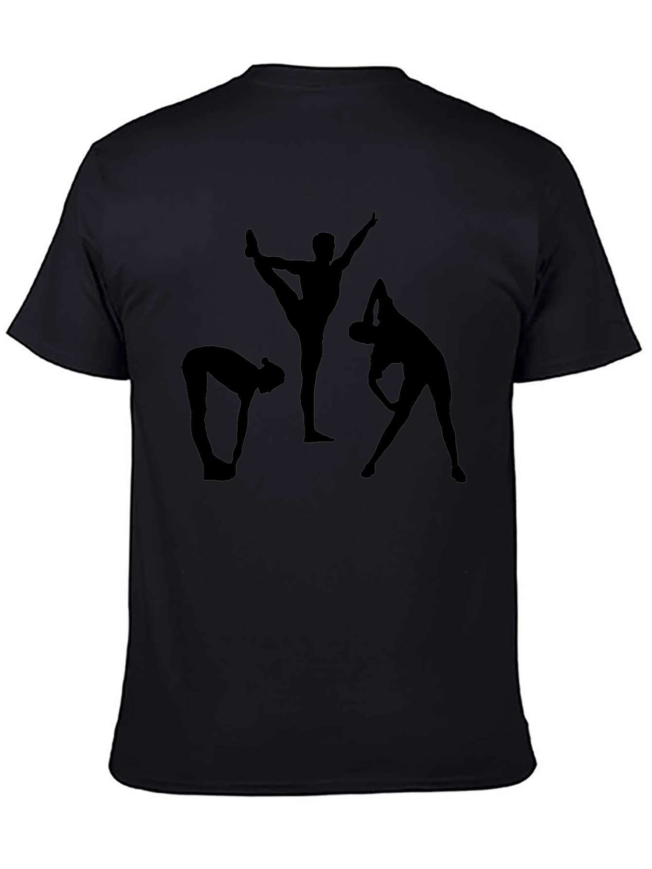 Yoga Silhouette Graphic Black T-Shirt