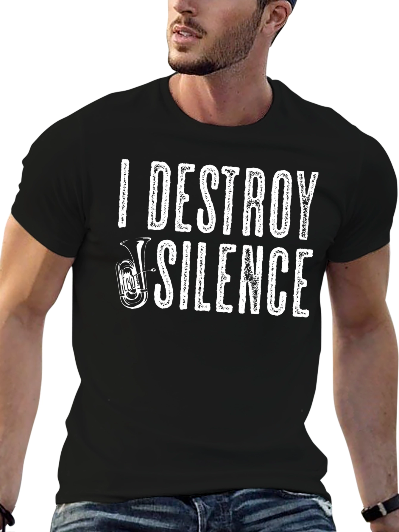 I Destroy Silence Tuba Player T-Shirt