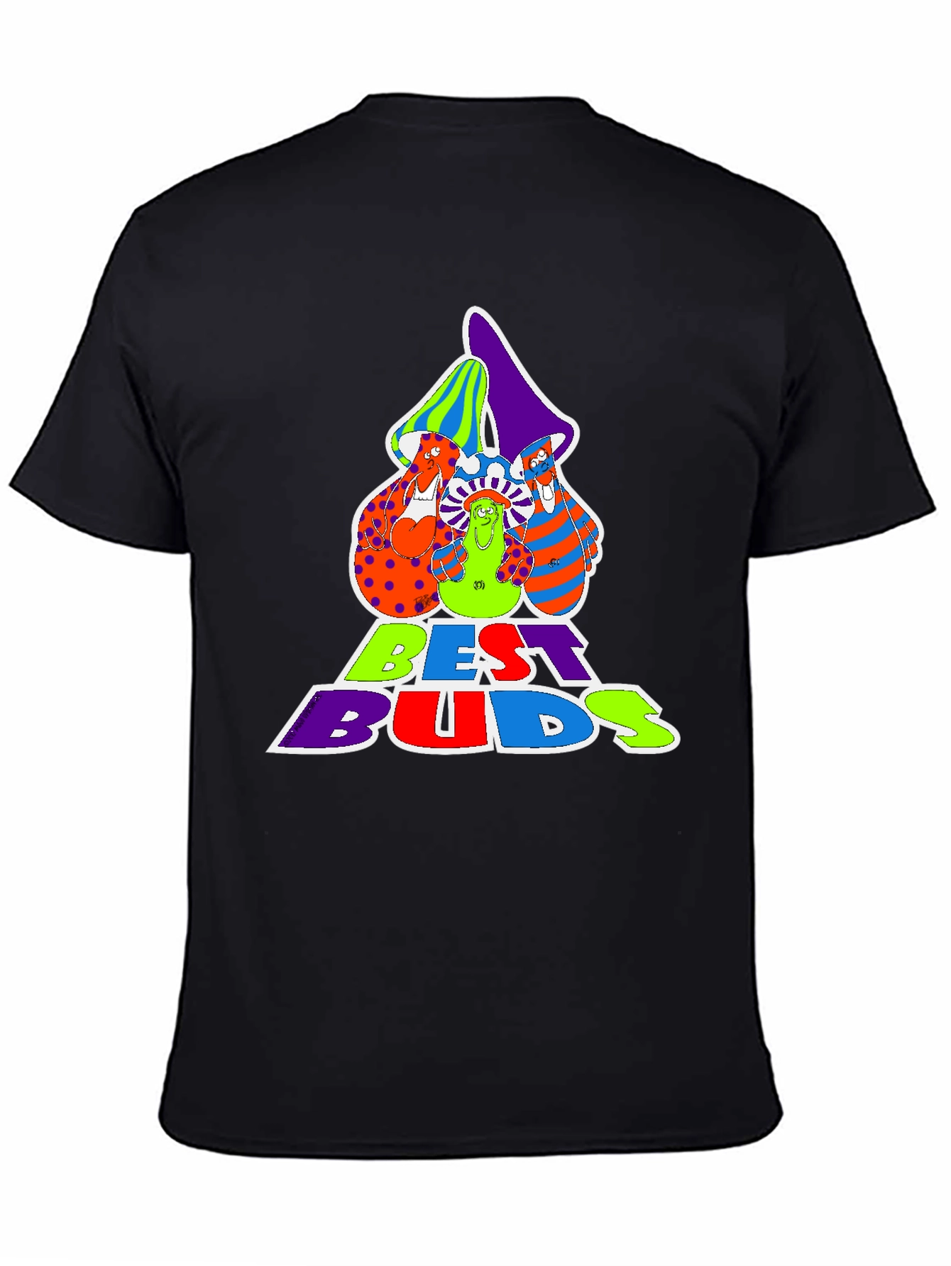 Best Buds Graphic Tee - Groovy Mushroom Design