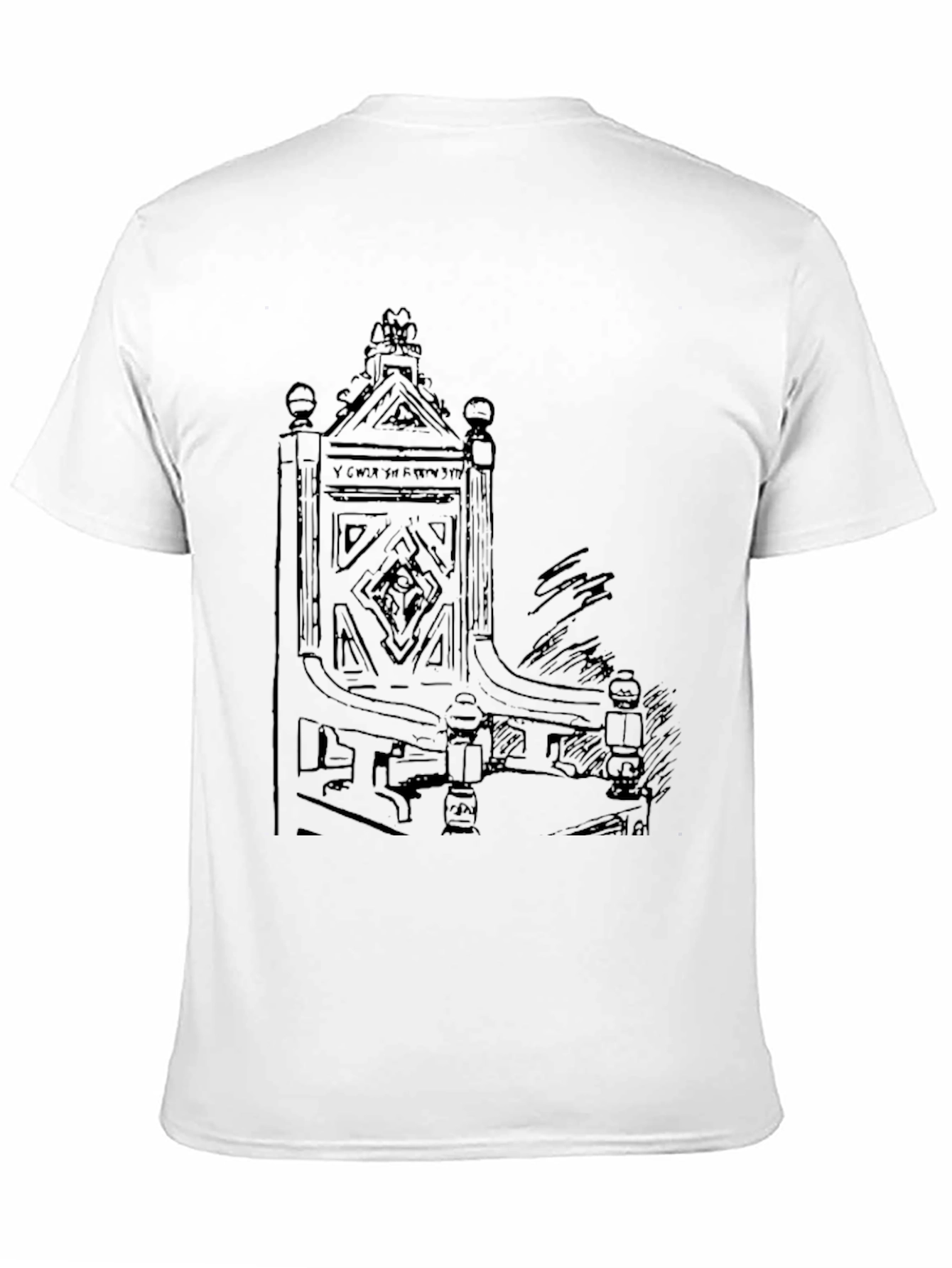 Unique Black T-Shirt with Medieval Throne Design