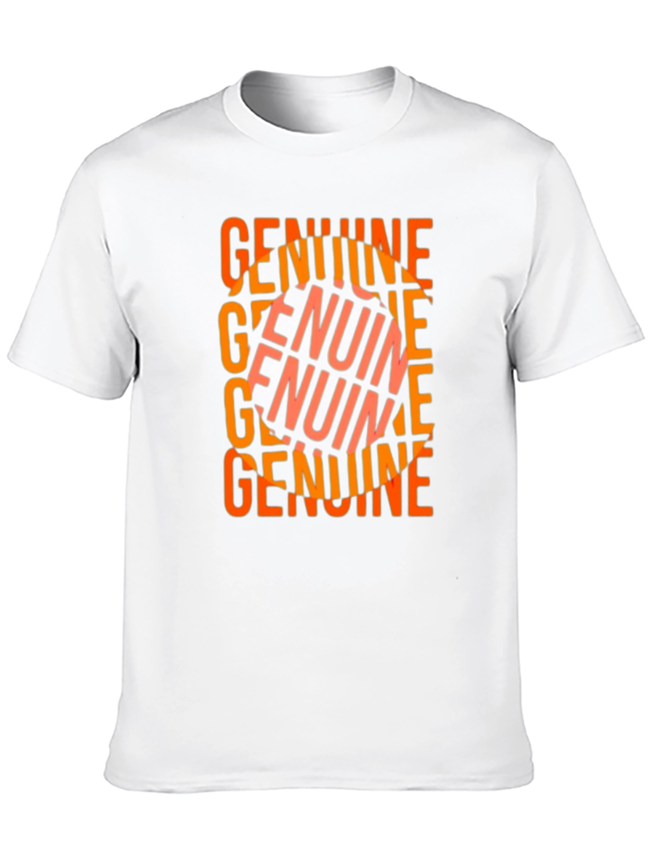 Genuine Word Art T-Shirt - Black