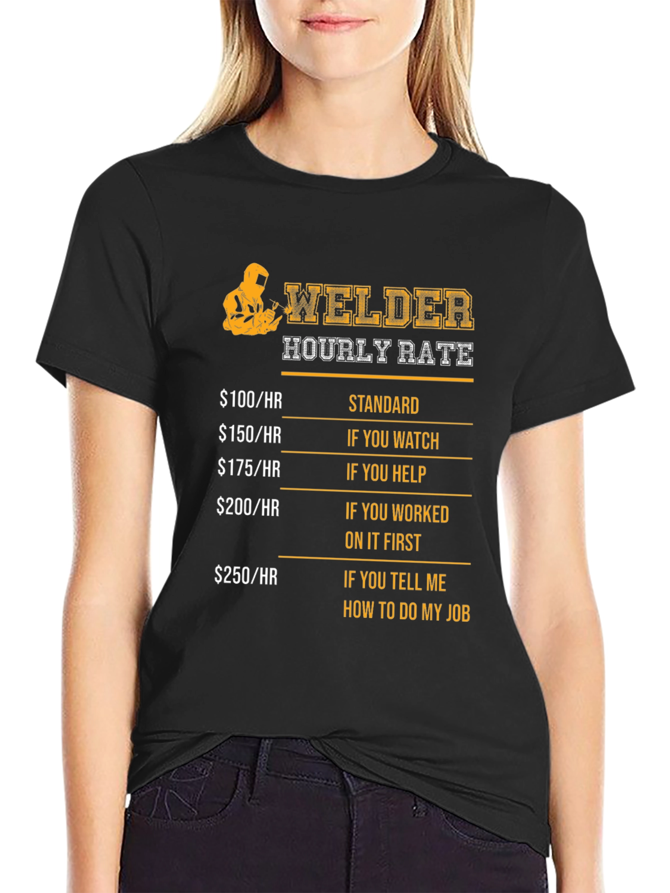 Welder Hourly Rate Novelty Graphic T-Shirt
