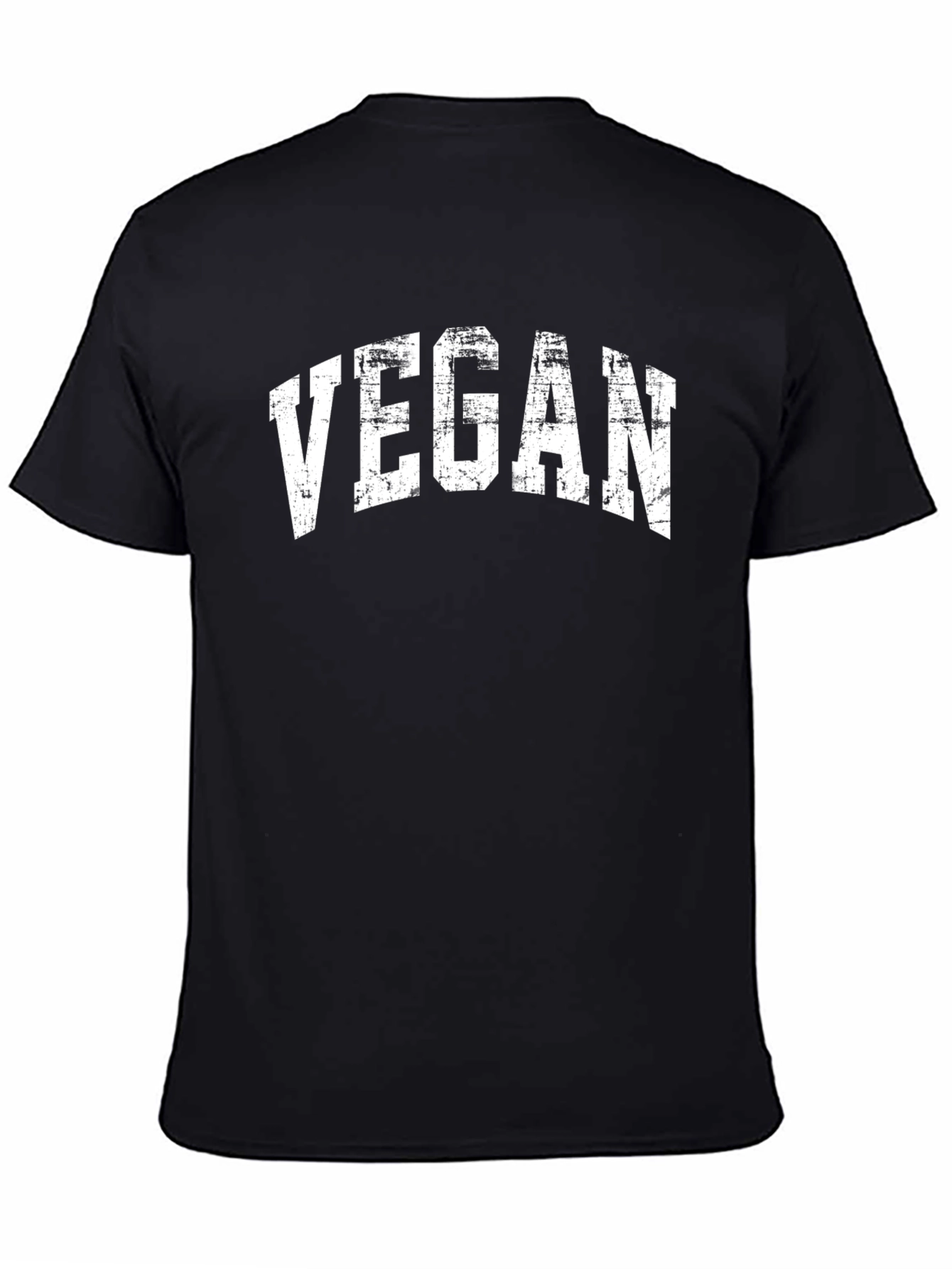 Vegan Graphic T-Shirt - Unisex Black Crew Neck Tee
