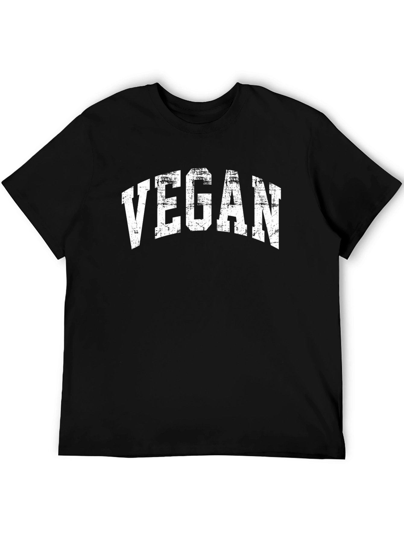 Vegan Graphic T-Shirt - Unisex Black Crew Neck Tee