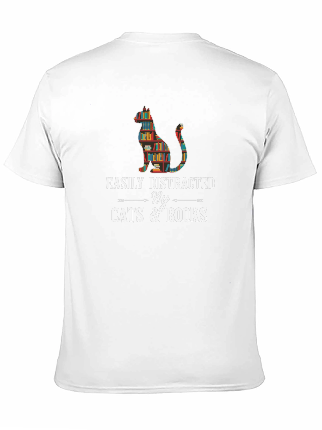 Easily Distracted By Cats and Books T-Shirt
