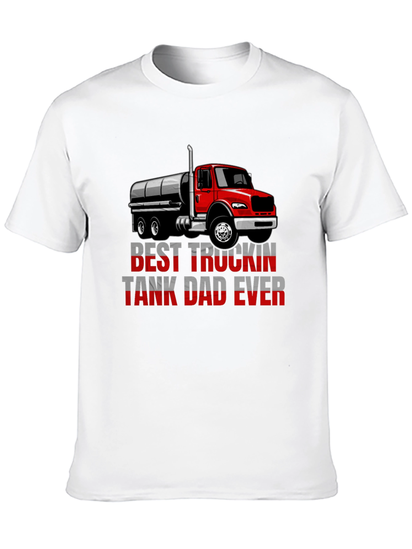 Best Truckin Tank Dad Ever T-Shirt - Black