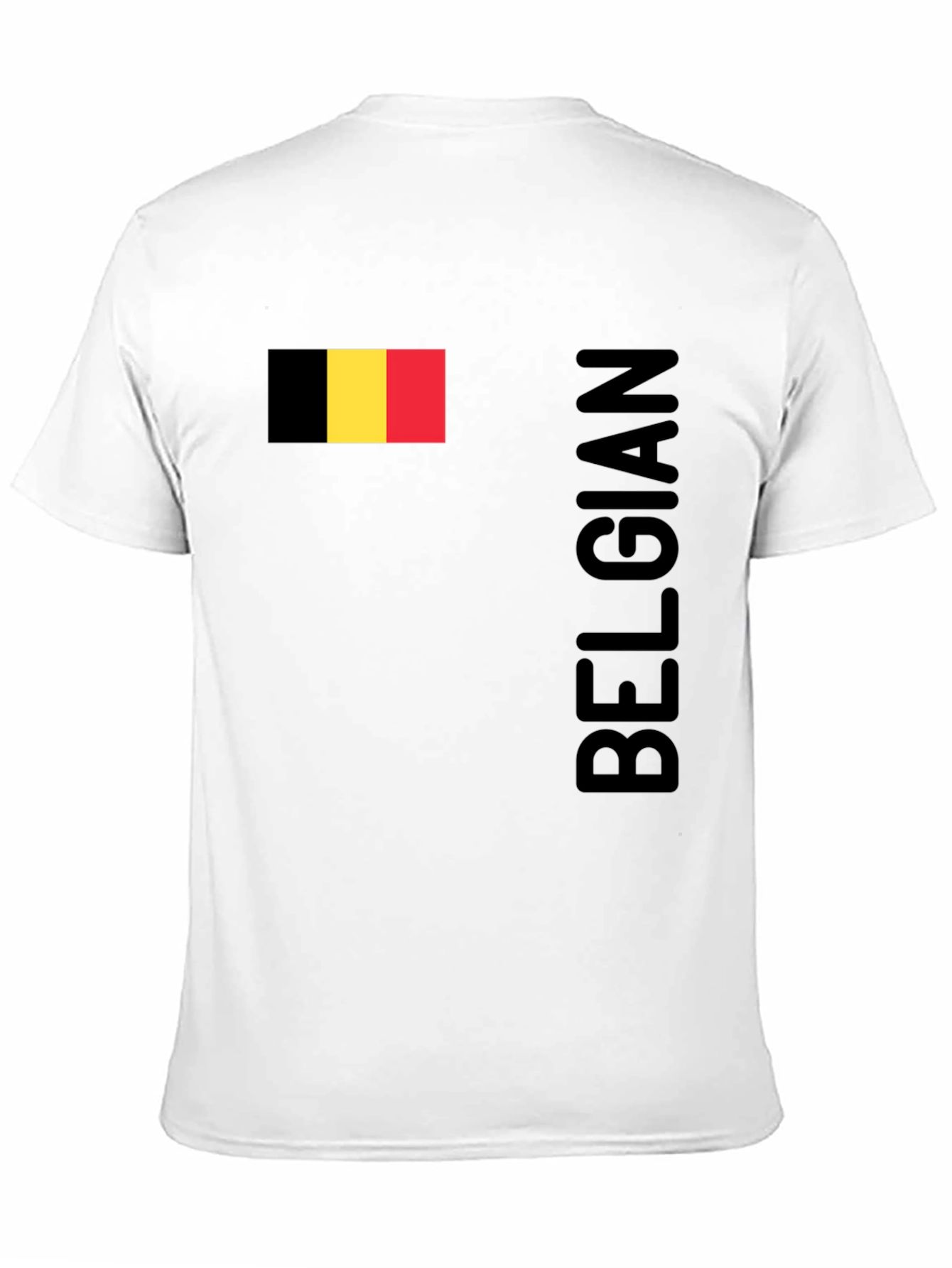 Belgian Flag T-Shirt - Black Patriotic Pride