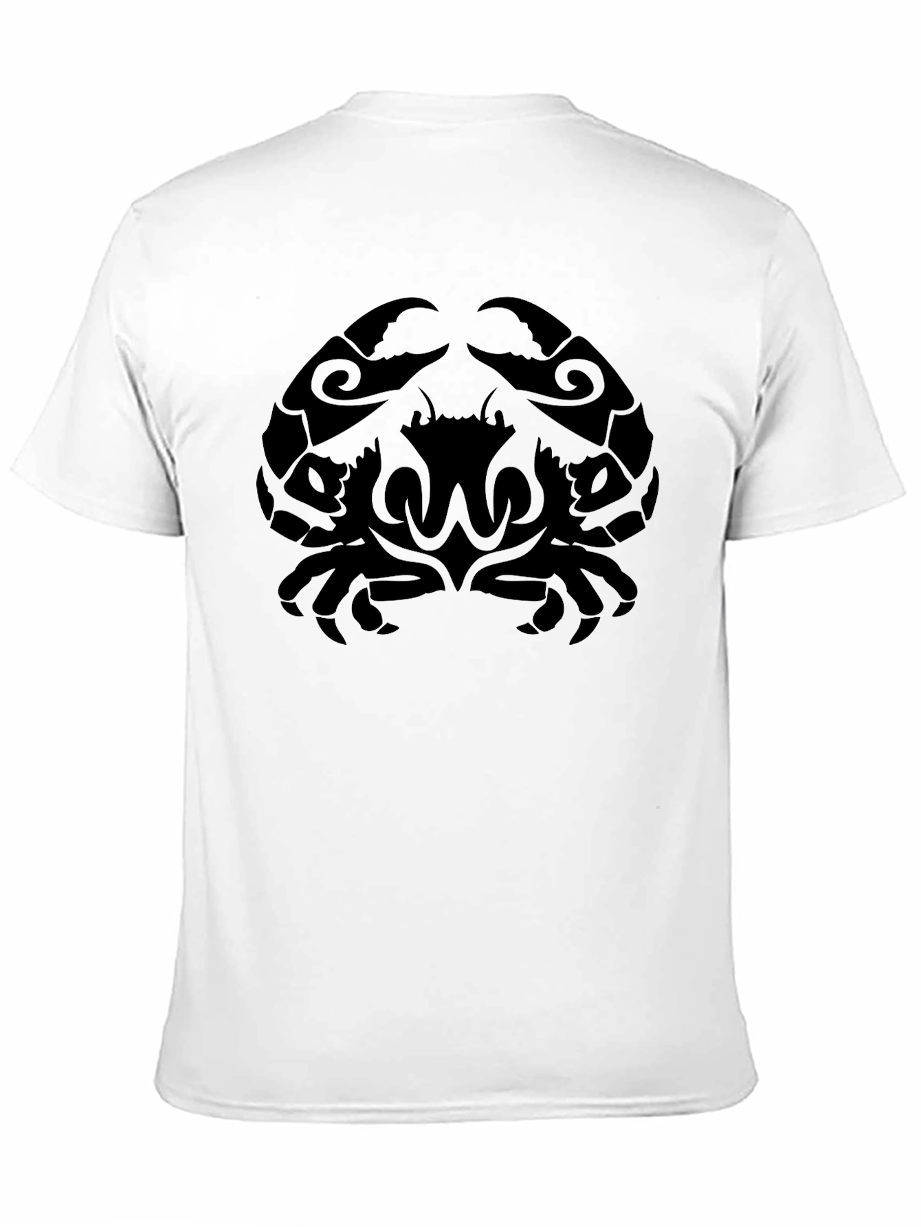 Tribal Crab Graphic Black T-Shirt