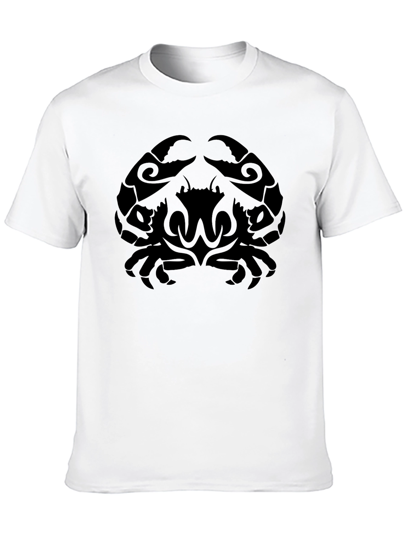 Tribal Crab Graphic Black T-Shirt