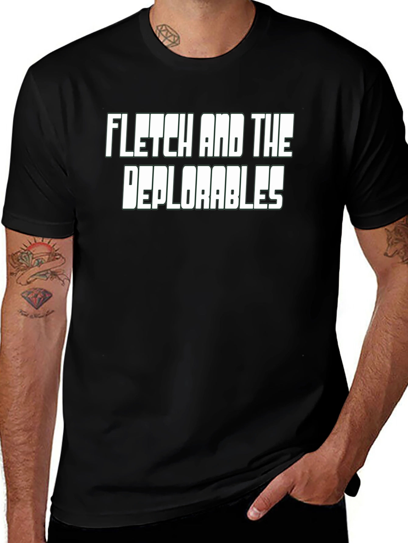 Fletch and The Deplorables Black T-Shirt