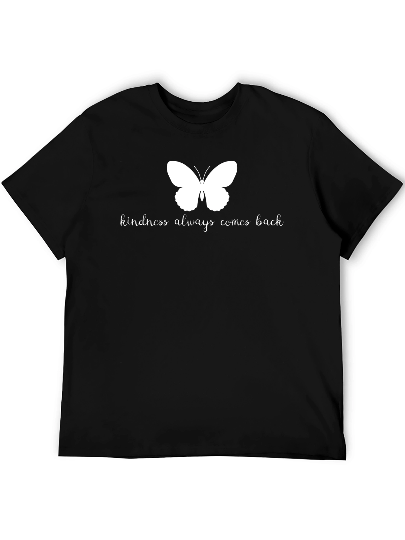 Kindness Butterfly Black T-Shirt