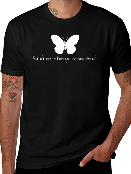 Kindness Butterfly Black T-Shirt
