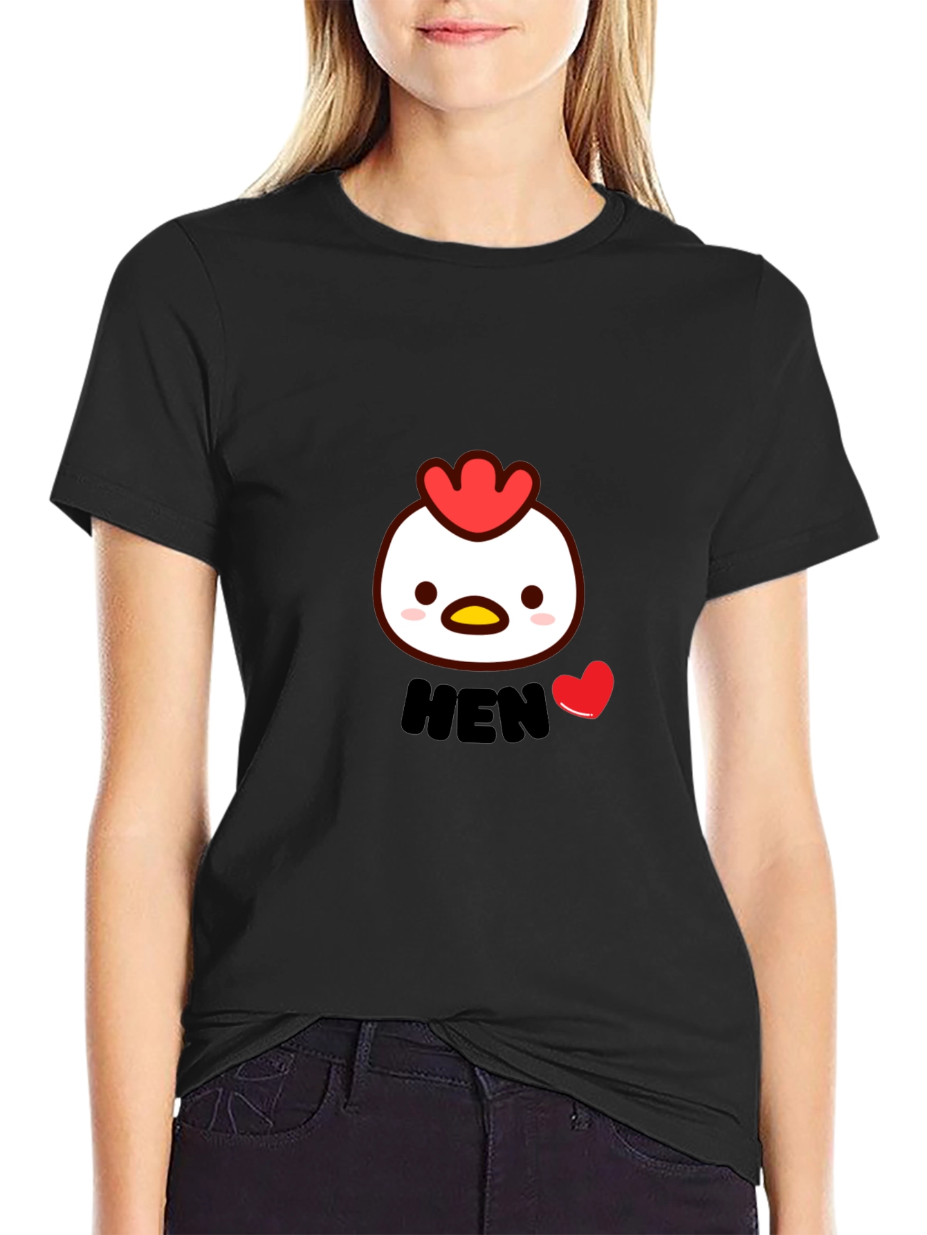 Cute Hen Graphic T-Shirt - Soft Cotton Blend