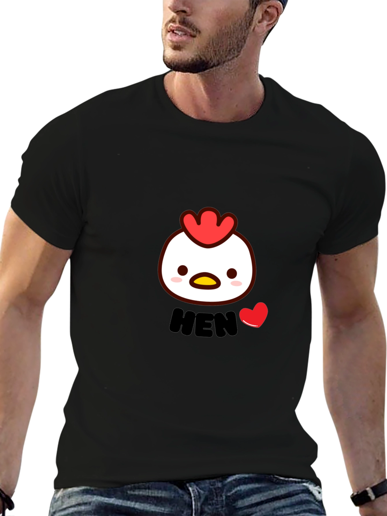 Cute Hen Graphic T-Shirt - Soft Cotton Blend