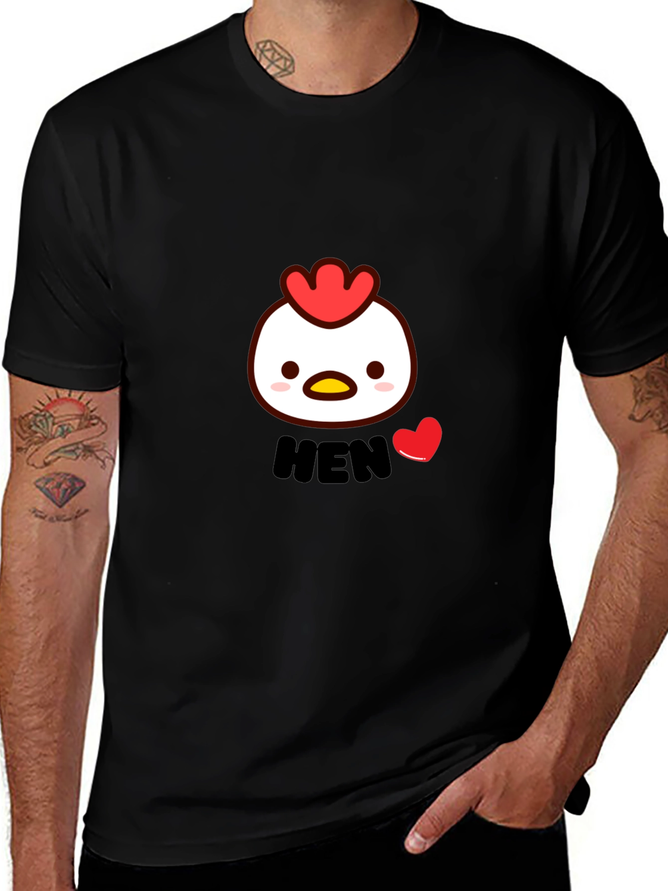 Cute Hen Graphic T-Shirt - Soft Cotton Blend