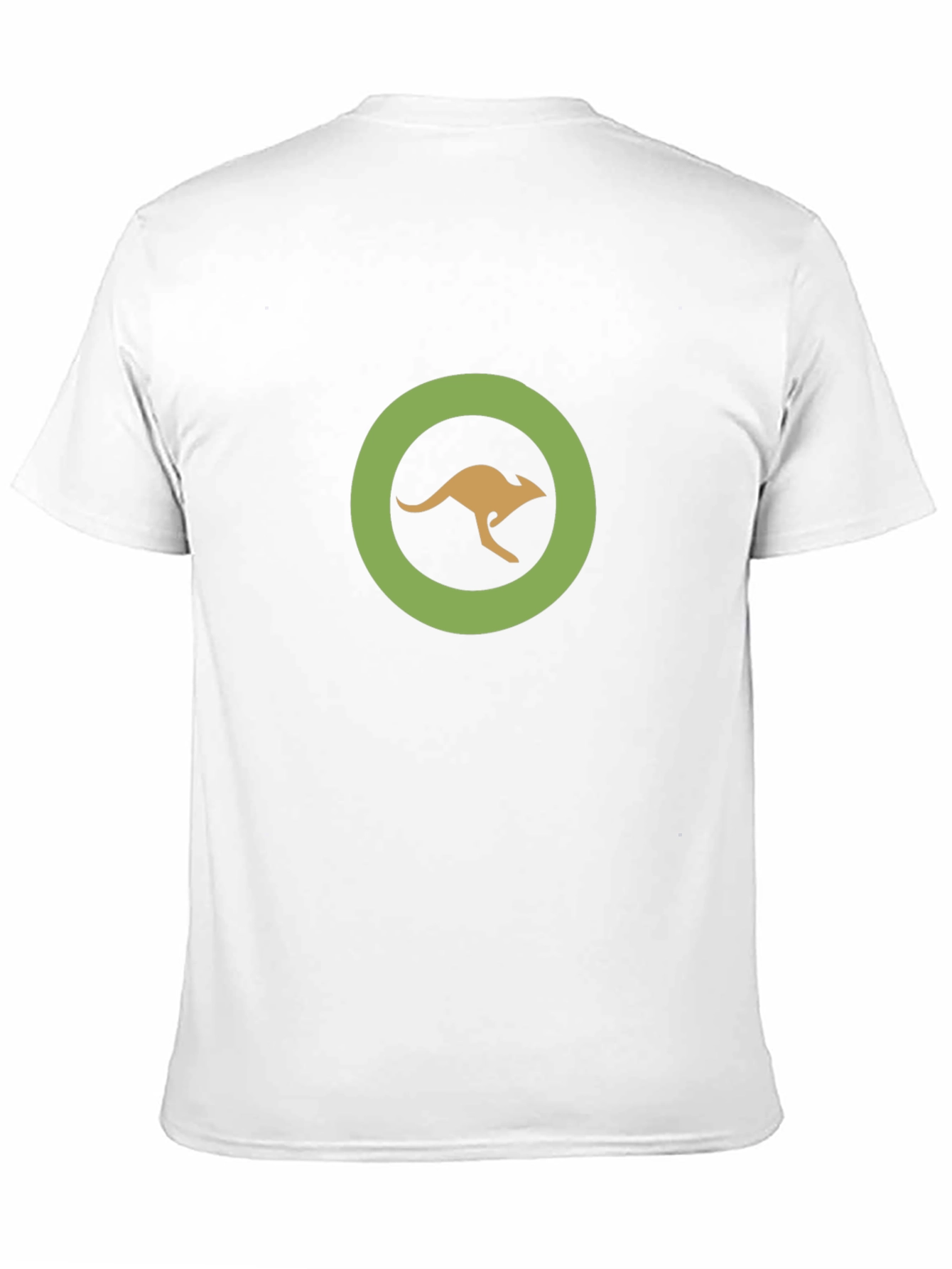 Kangaroo Circle Graphic Tee - Black Cotton T-Shirt