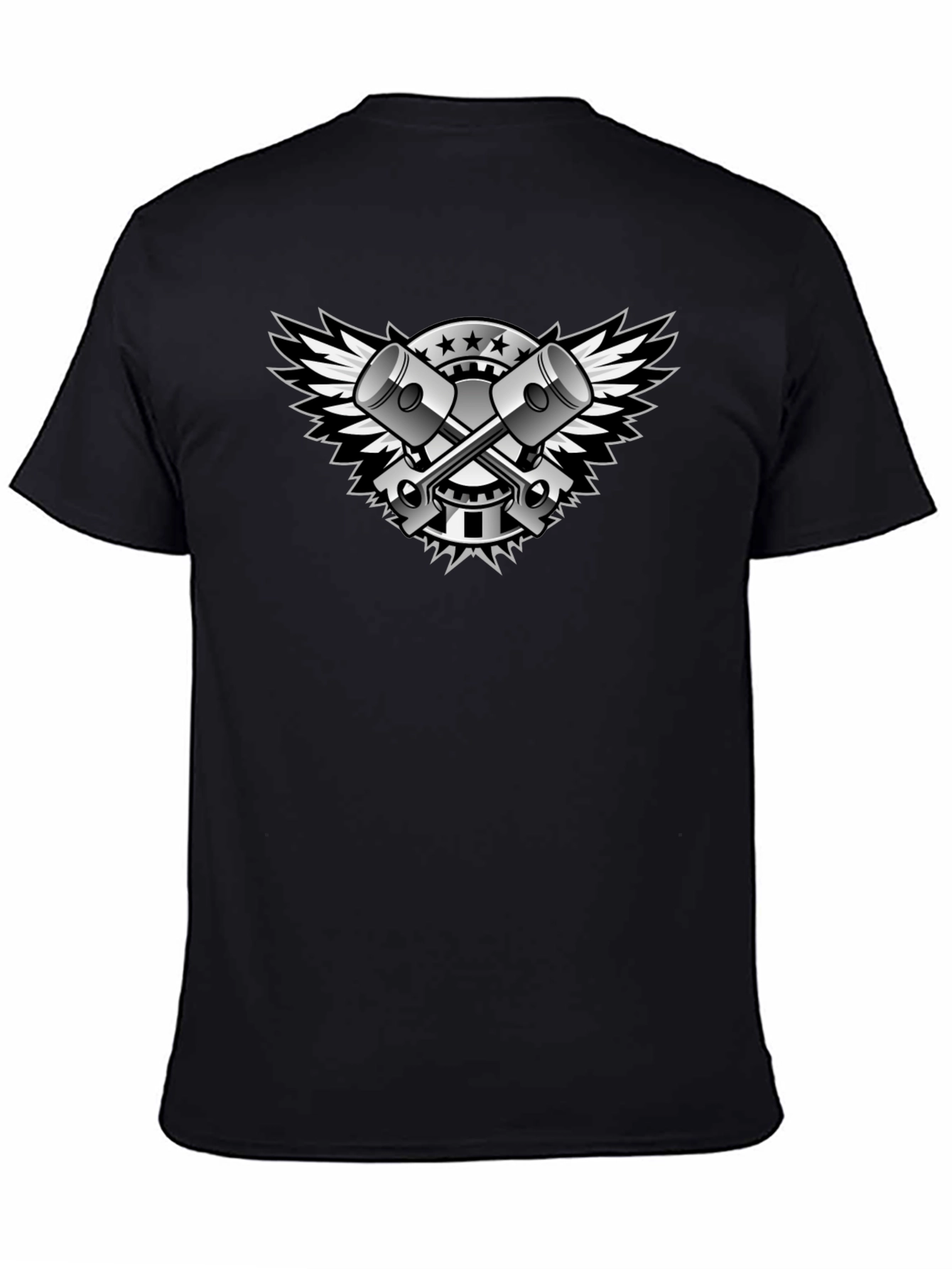 Black Piston Wings Graphic Tee - Mens
