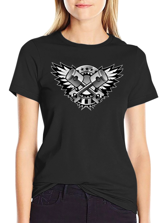Black Piston Wings Graphic Tee - Mens