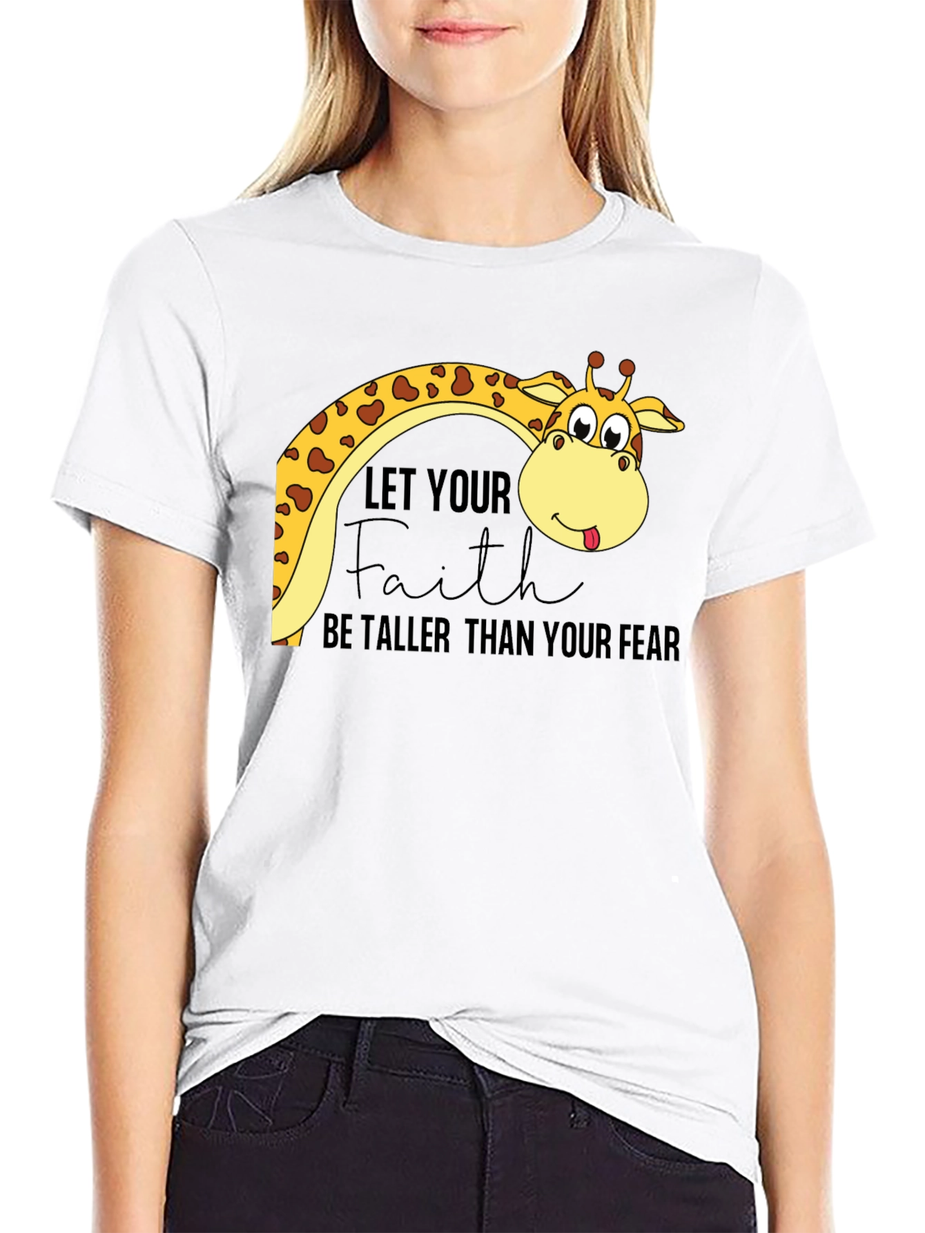 Faith Over Fear Giraffe Tee
