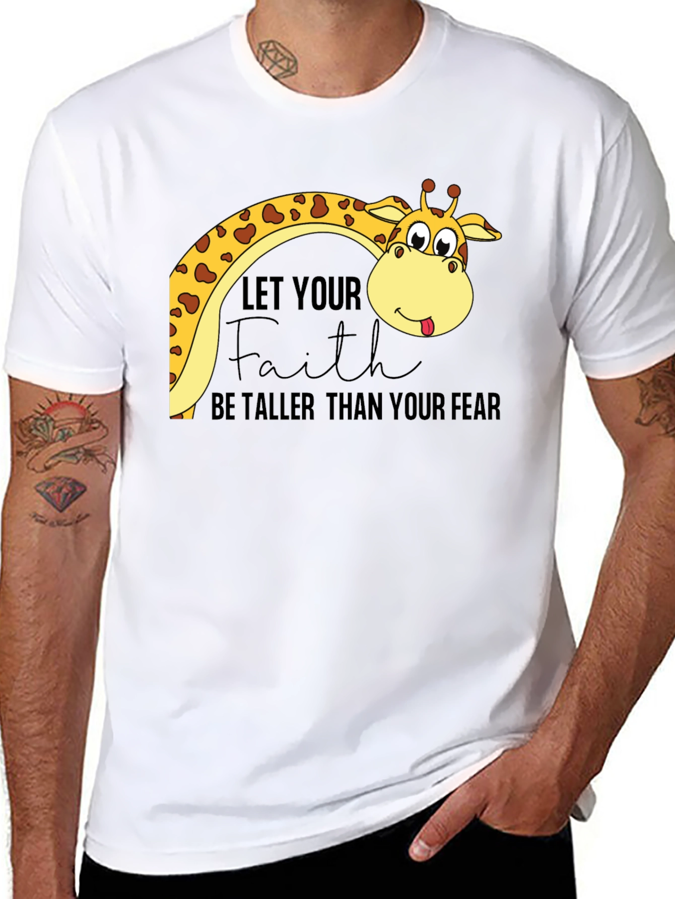 Faith Over Fear Giraffe Tee