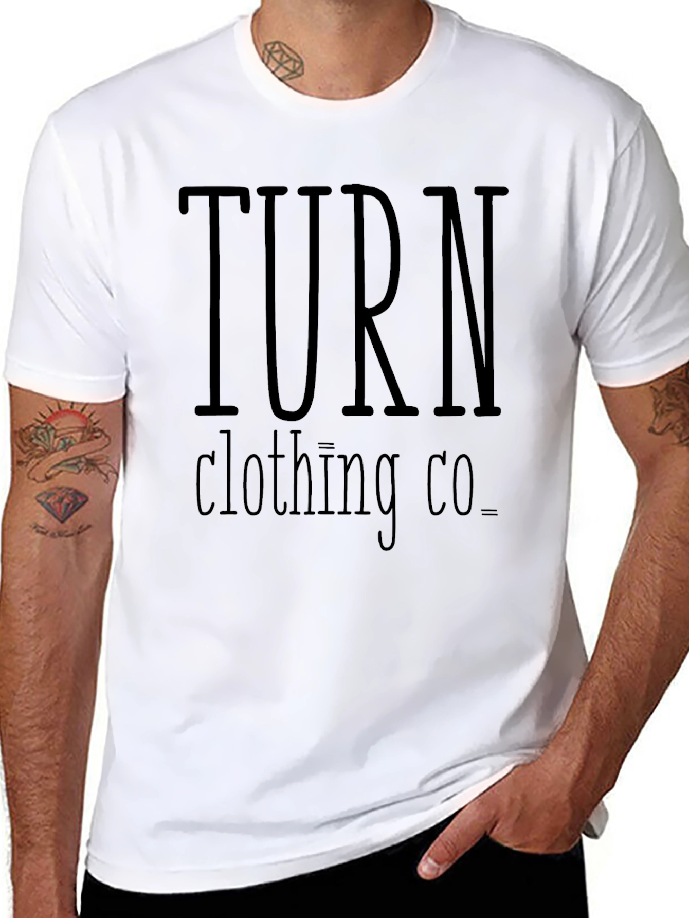 TURN Clothing Co. Black Graphic Tee