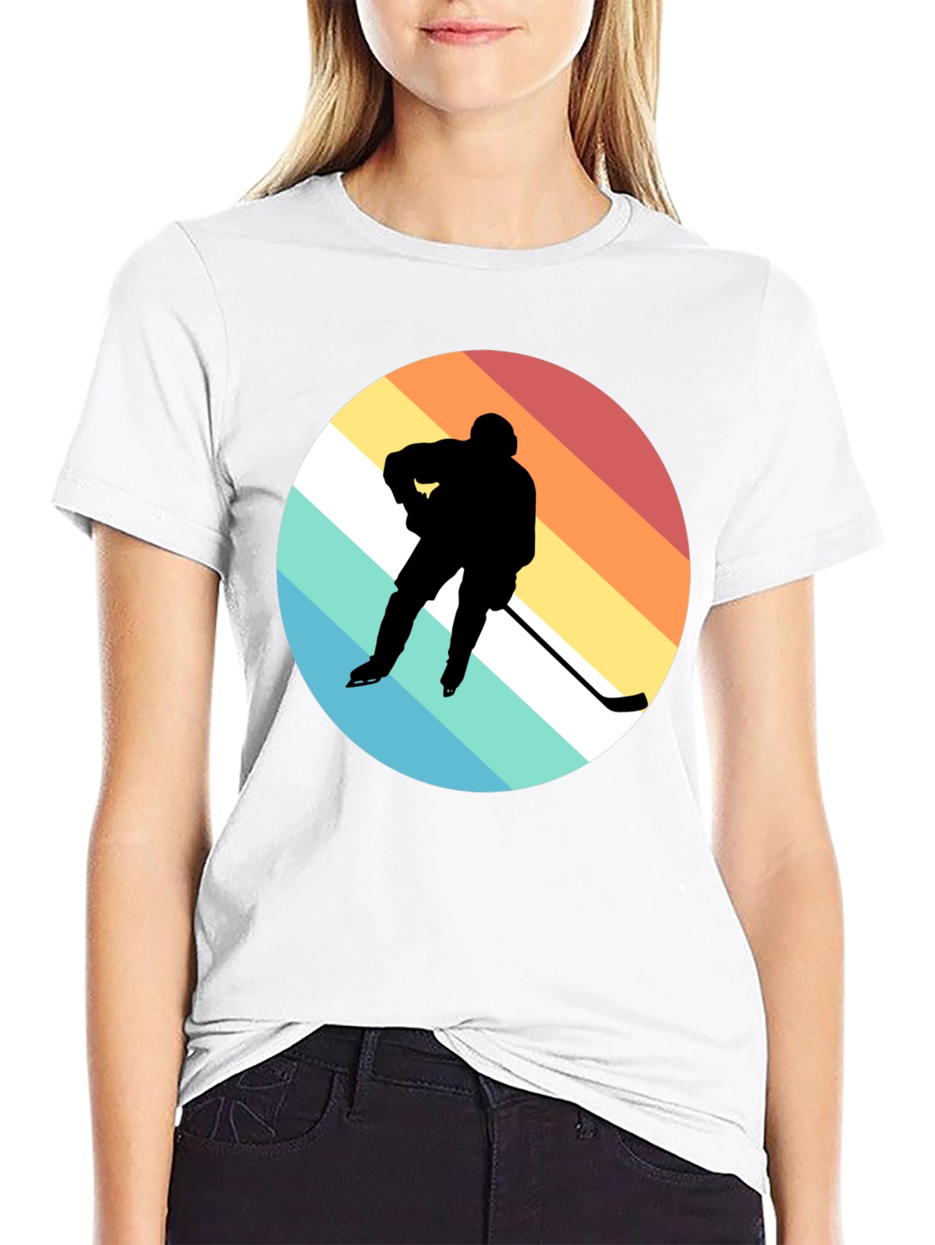 Hockey Player Retro T-Shirt